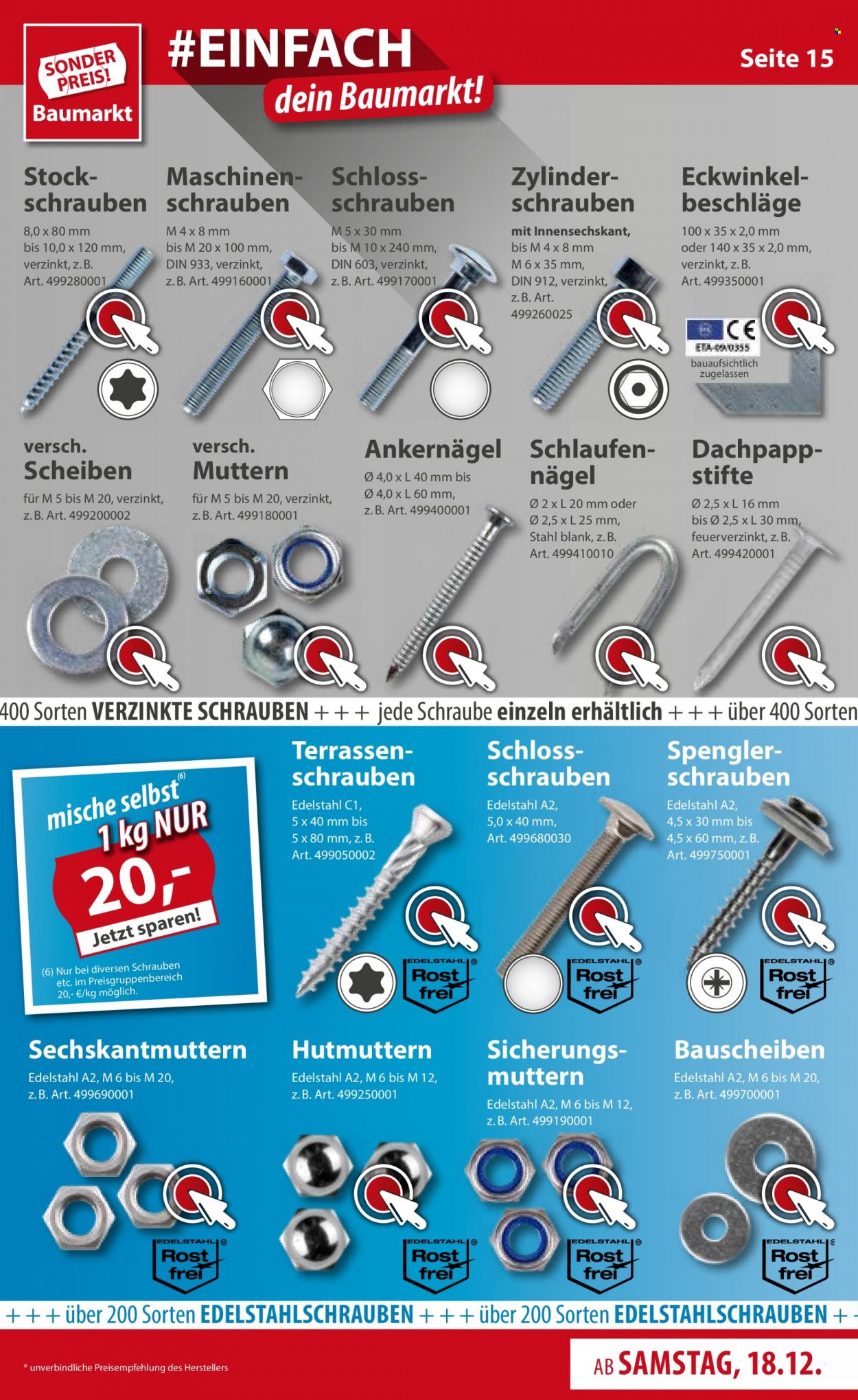 Sonderpreis-Baumarkt Prospekte  - 18.12.2021 - 24.12.2021. Seite 15