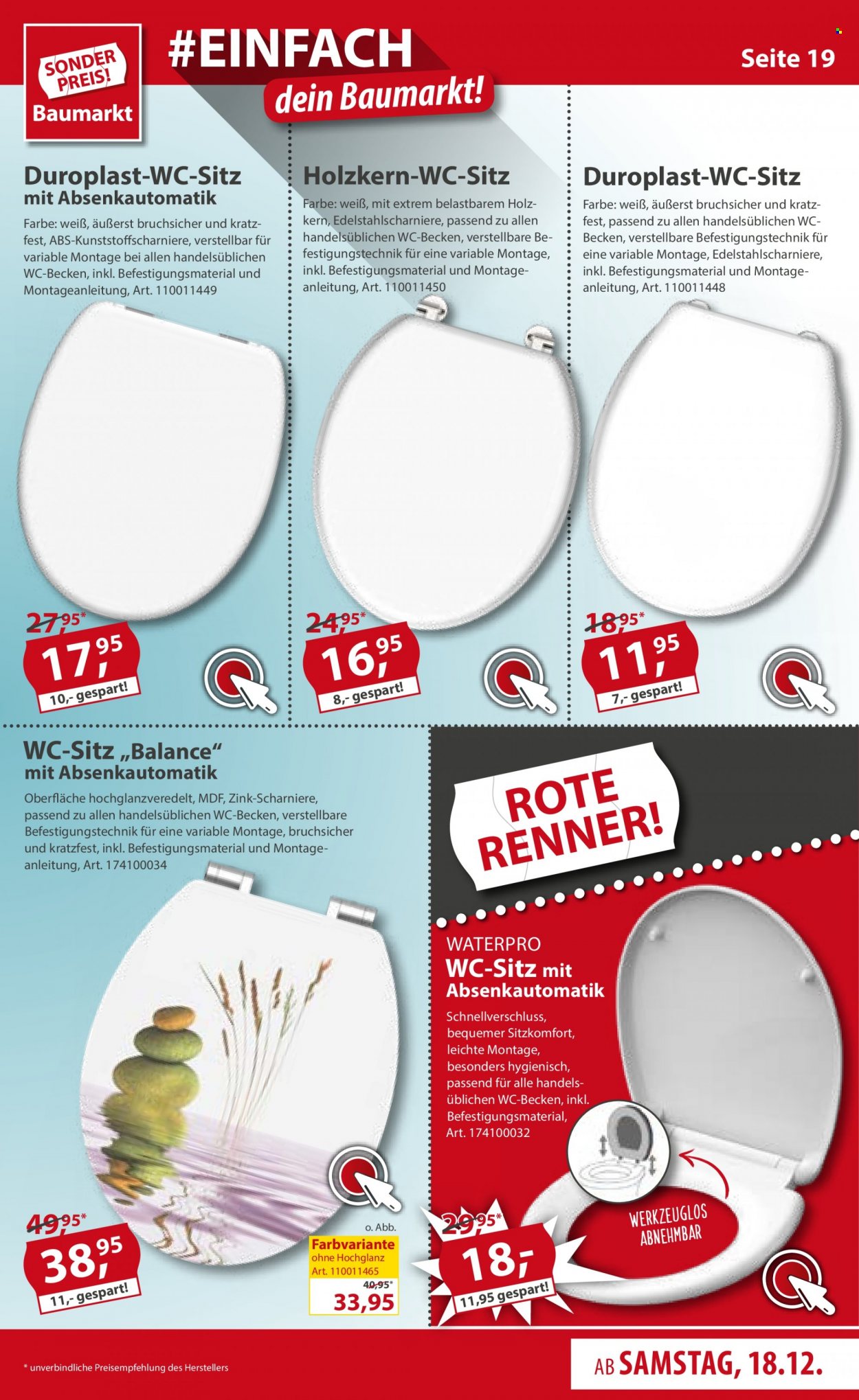 Sonderpreis-Baumarkt Prospekte  - 18.12.2021 - 24.12.2021. Seite 19
