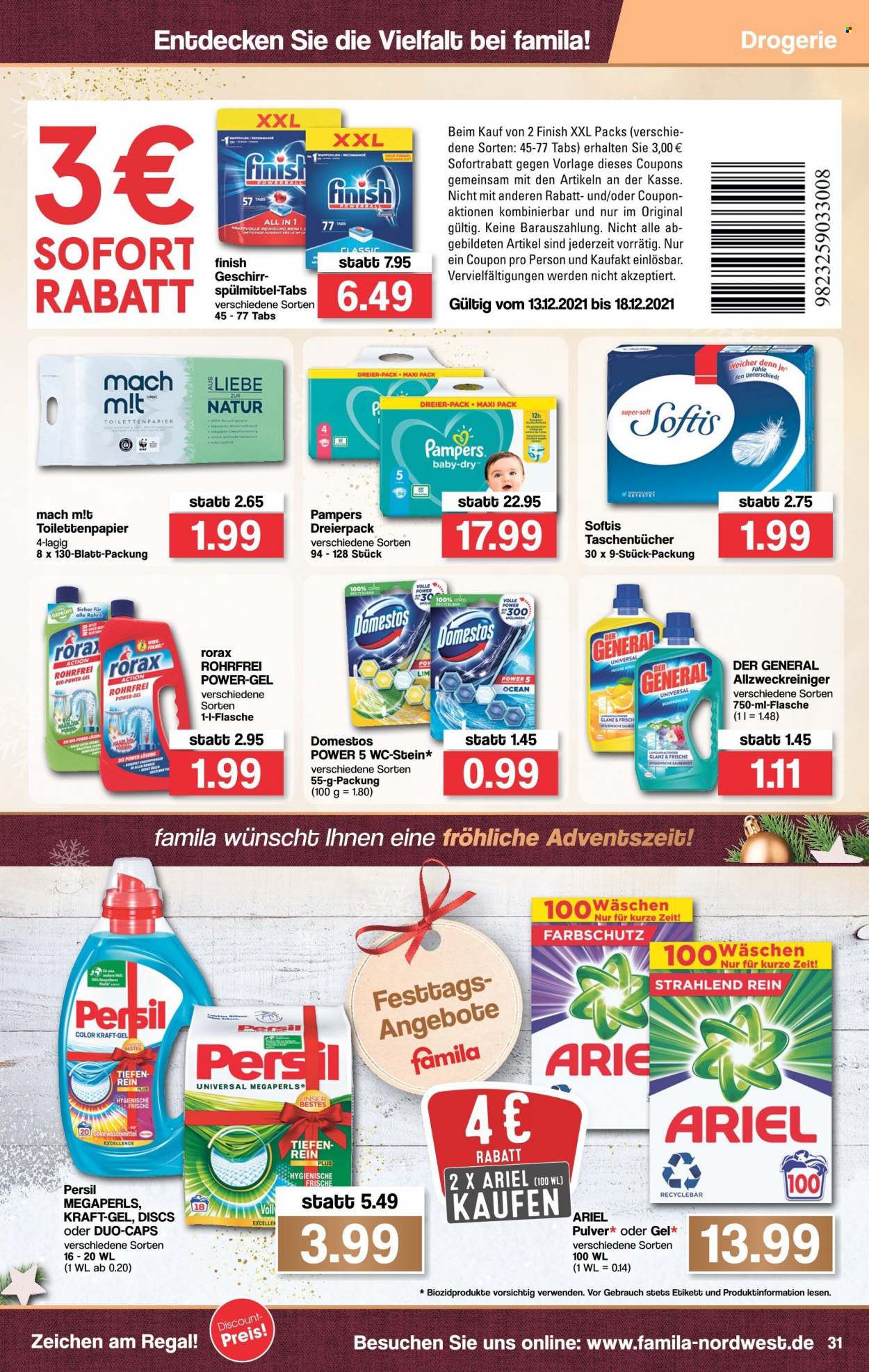 famila Prospekte  - 13.12.2021 - 18.12.2021. Seite 33