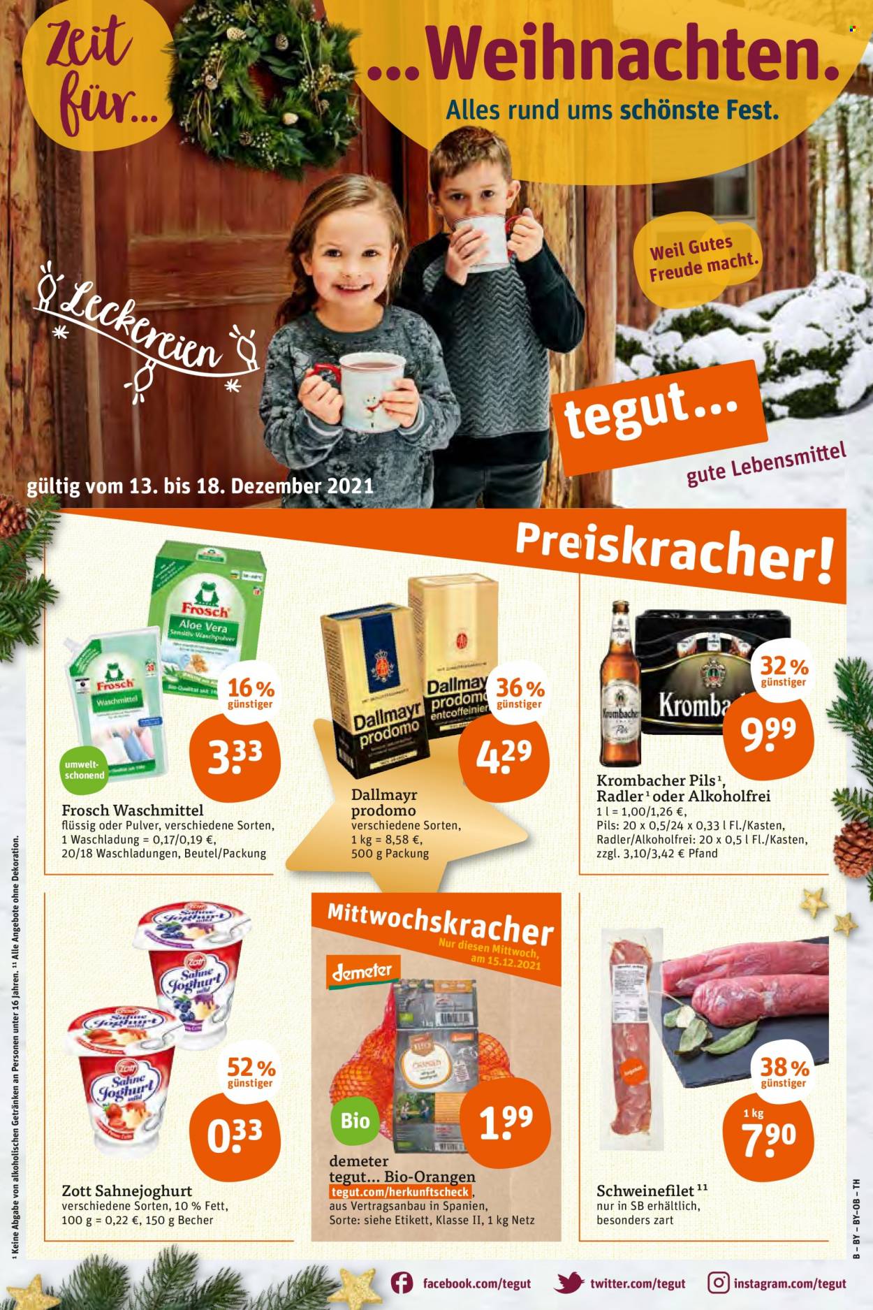 tegut... Prospekte  - 13.12.2021 - 18.12.2021. Seite 1