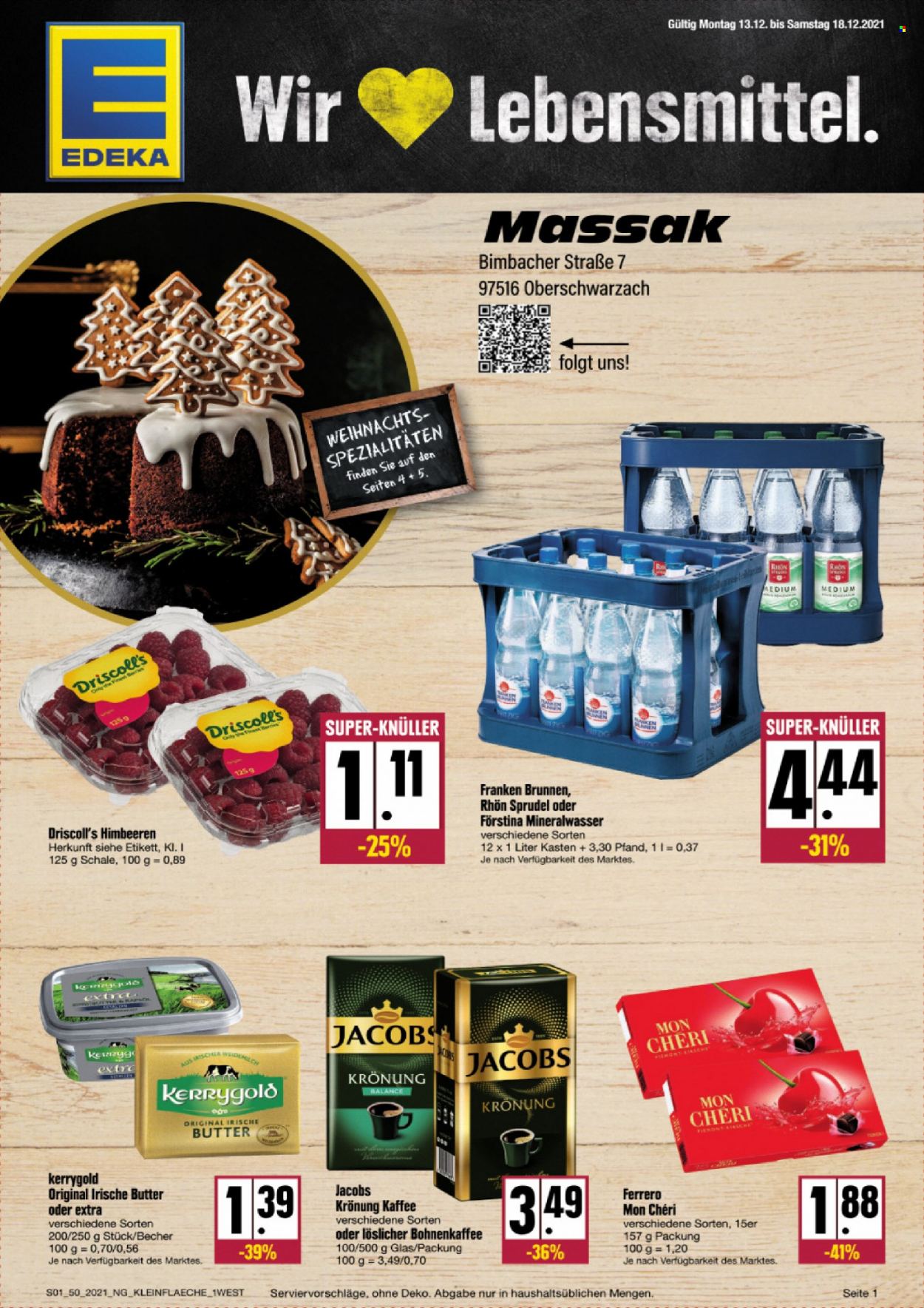 Edeka Prospekte  - 13.12.2021 - 18.12.2021. Seite 1