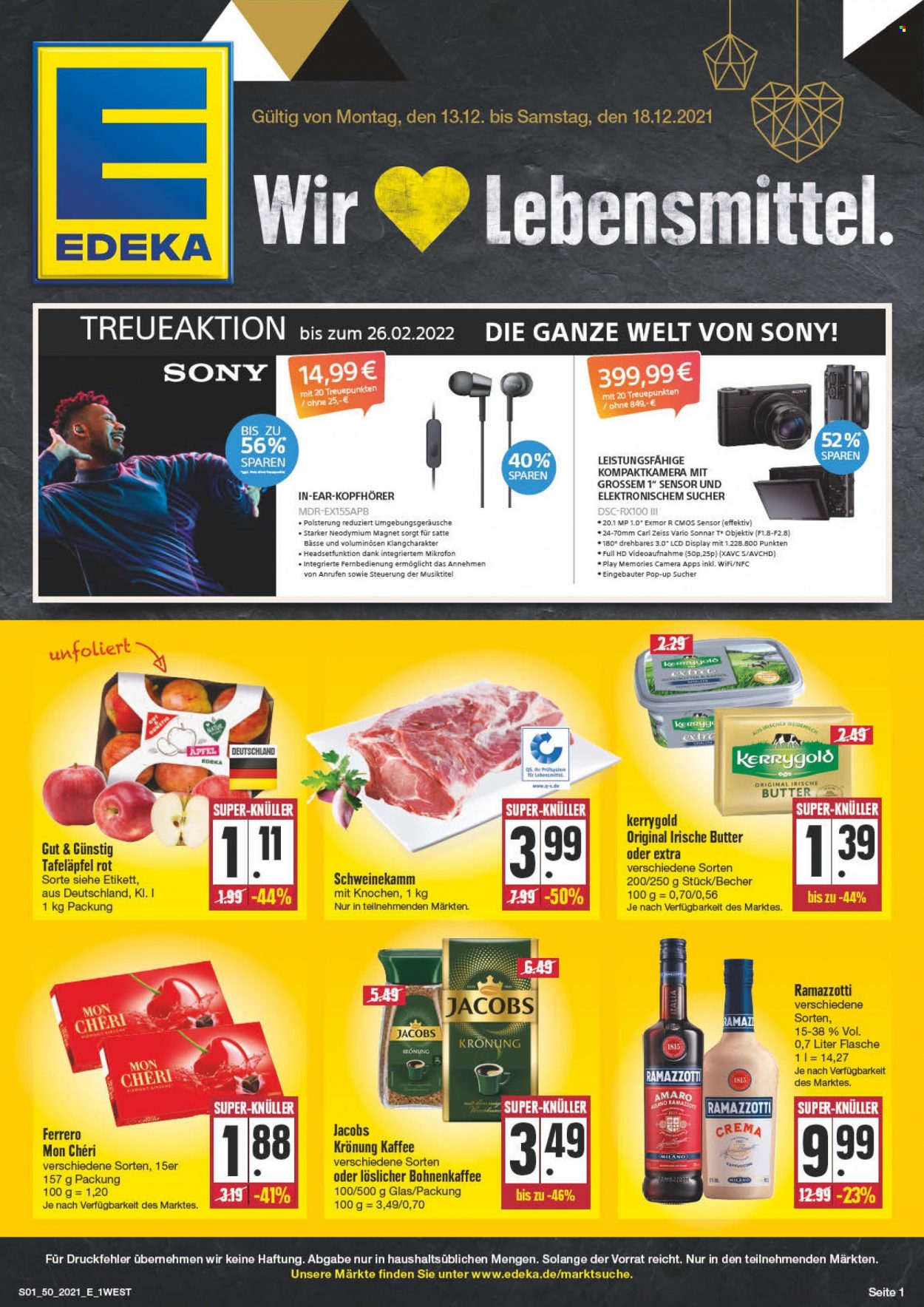 Edeka Prospekte  - 13.12.2021 - 18.12.2021. Seite 1
