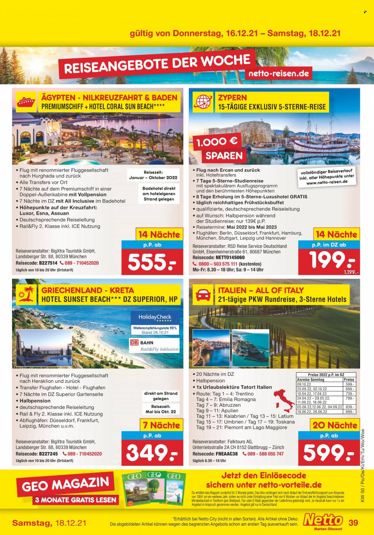 Netto Marken-Discount Prospekte  - 13.12.2021 - 18.12.2021. Seite 39