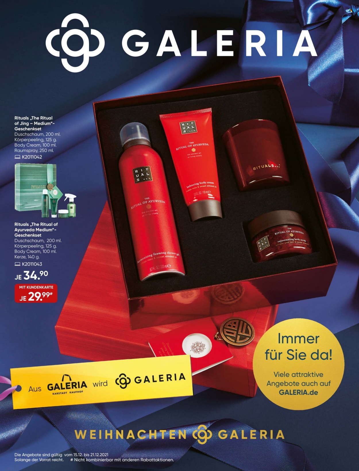 GALERIA Karstadt Kaufhof Prospekte  - 15.12.2021 - 21.12.2021. Seite 1