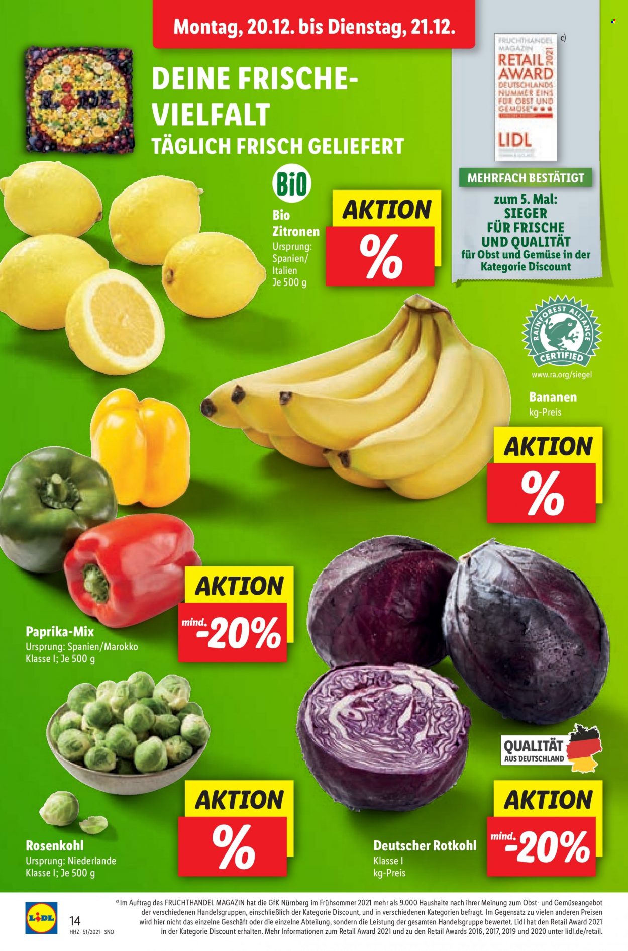 Lidl Prospekte  - 20.12.2021 - 24.12.2021. Seite 14