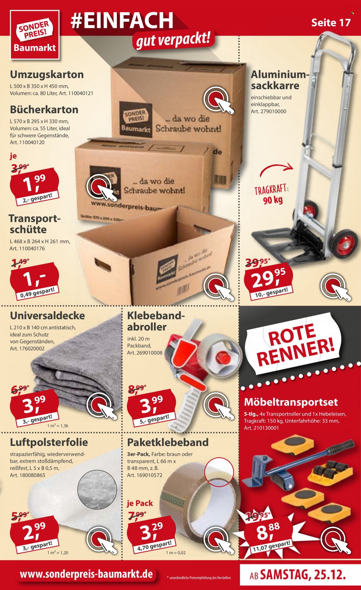 Sonderpreis-Baumarkt Prospekte  - 25.12.2021 - 31.12.2021. Seite 17