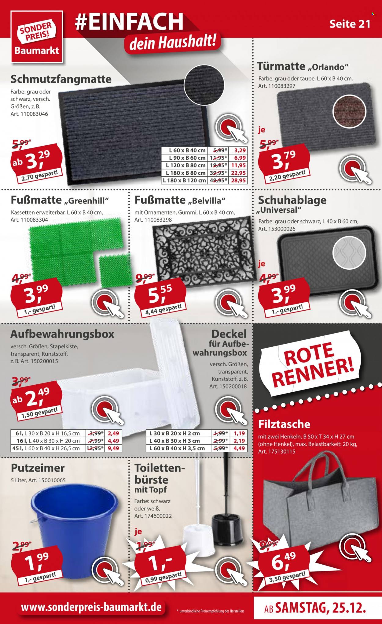 Sonderpreis-Baumarkt Prospekte  - 25.12.2021 - 31.12.2021. Seite 21