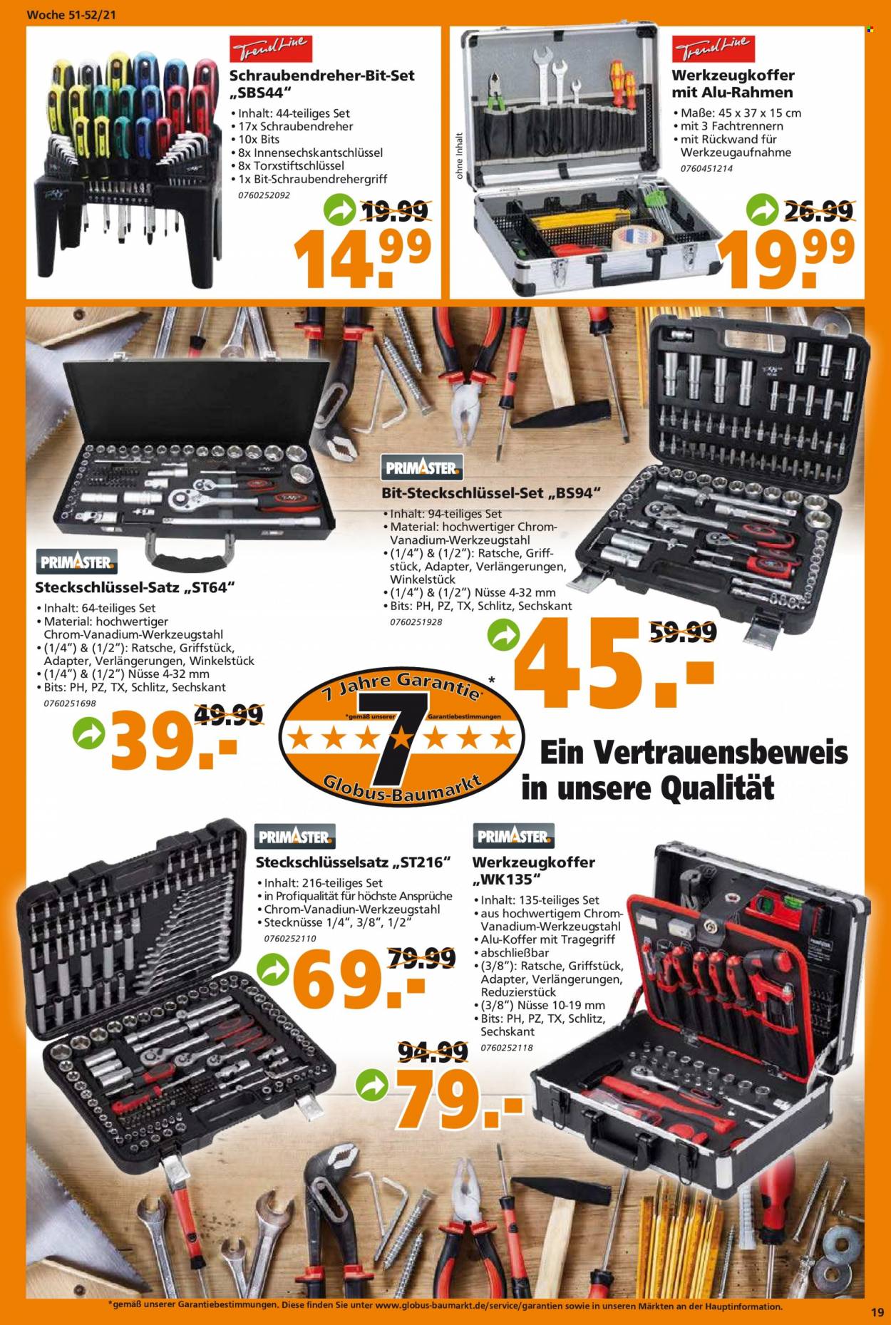 Globus Baumarkt Prospekte  - 20.12.2021 - 25.12.2021. Seite 19
