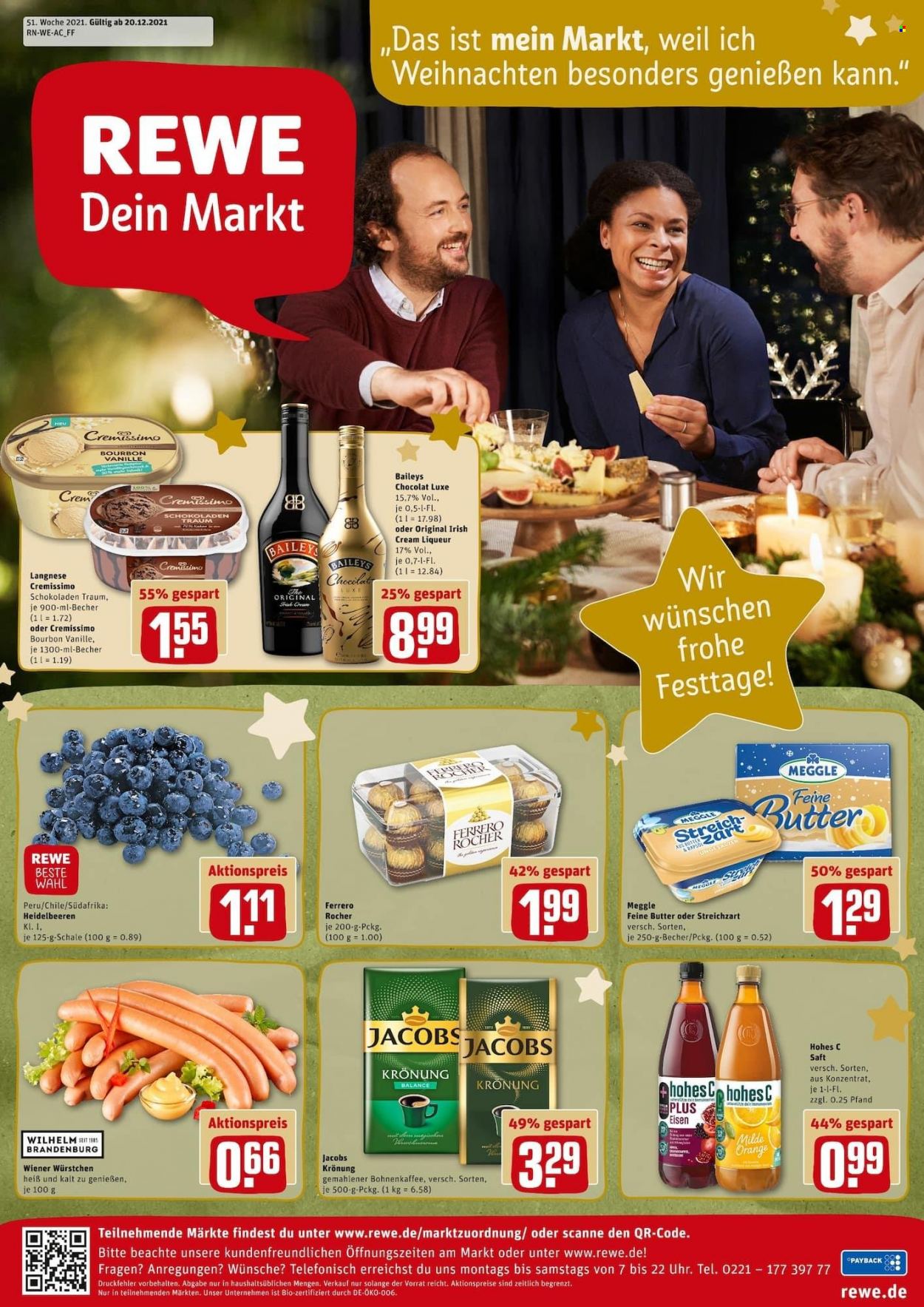 REWE Prospekte  - 20.12.2021 - 24.12.2021. Seite 1