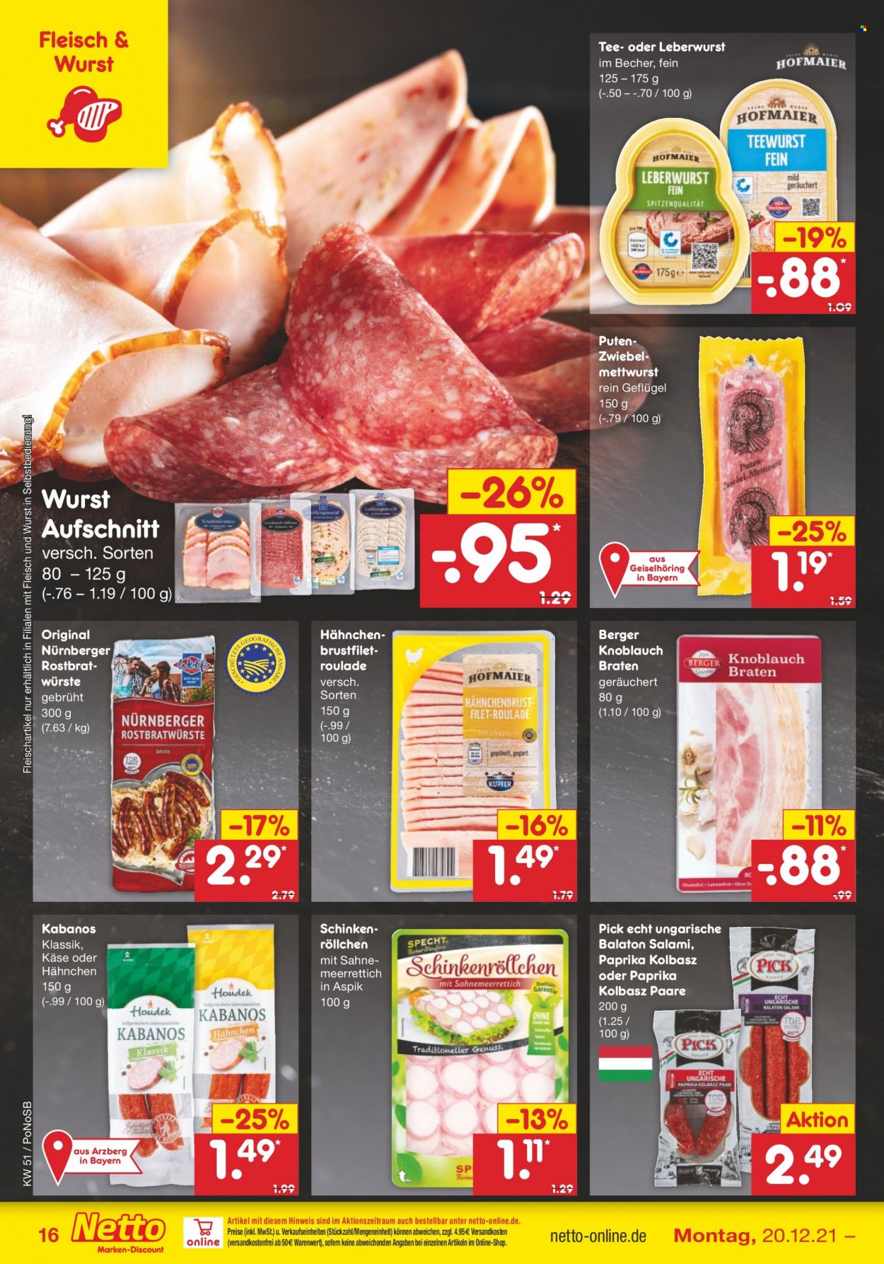 Netto Marken-Discount Prospekte  - 20.12.2021 - 24.12.2021. Seite 16