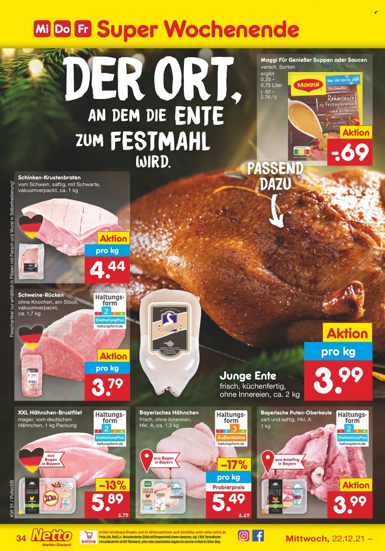 Netto Marken-Discount Prospekte  - 20.12.2021 - 24.12.2021. Seite 34