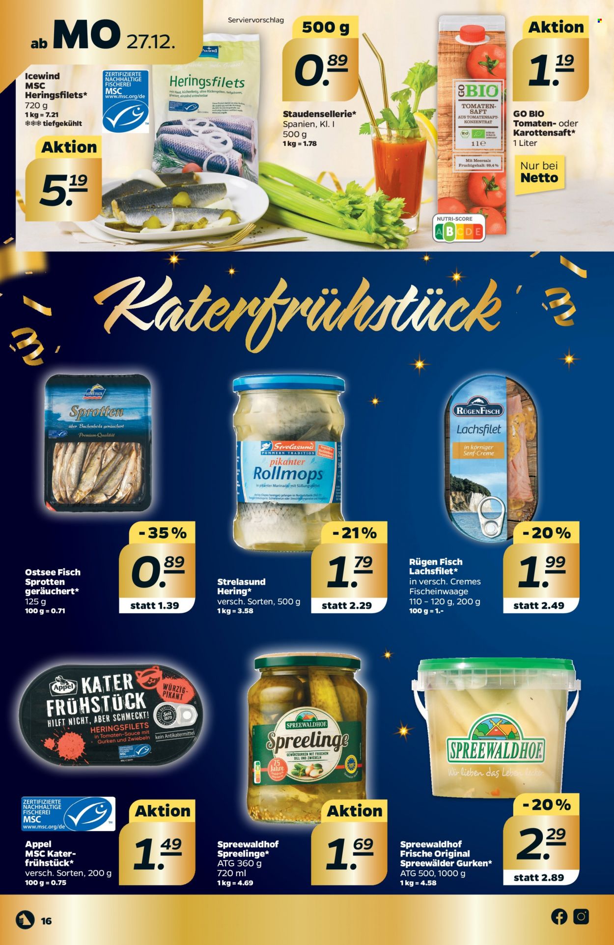 Netto Prospekte  - 27.12.2021 - 31.12.2021. Seite 16