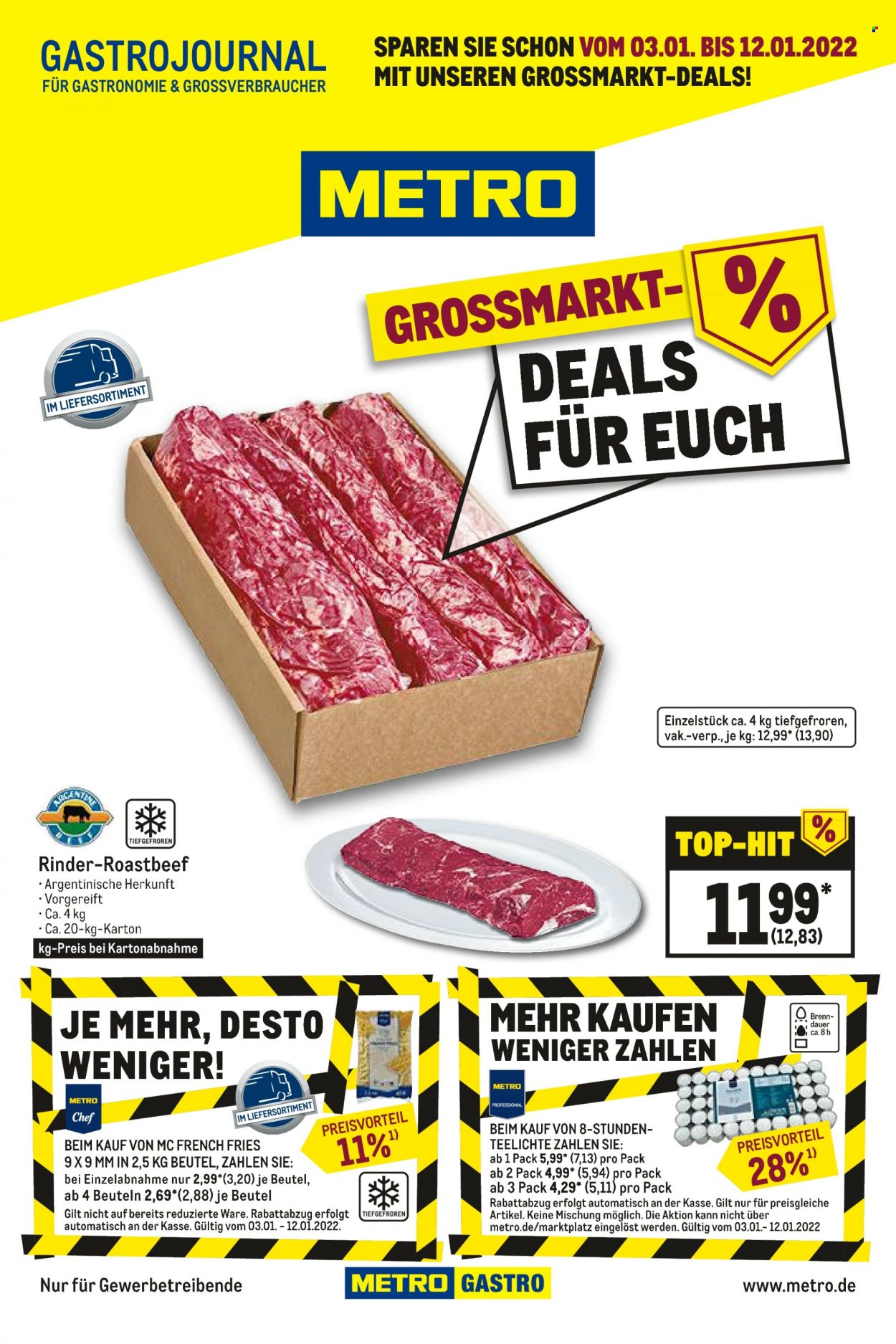 Metro Prospekte  - 3.01.2022 - 12.01.2022. Seite 1