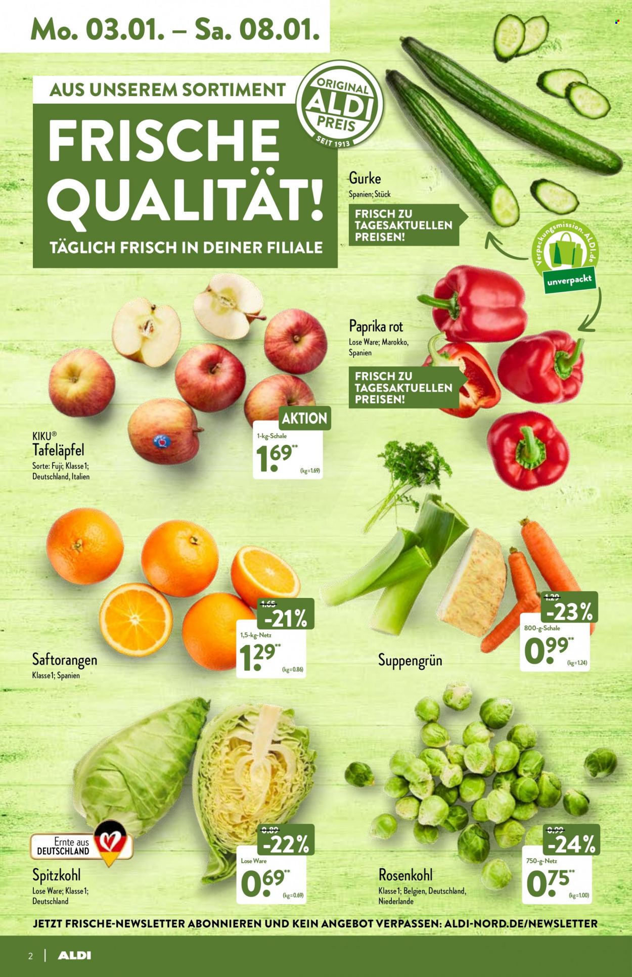 ALDI Nord Prospekte  - 3.01.2022 - 8.01.2022. Seite 2