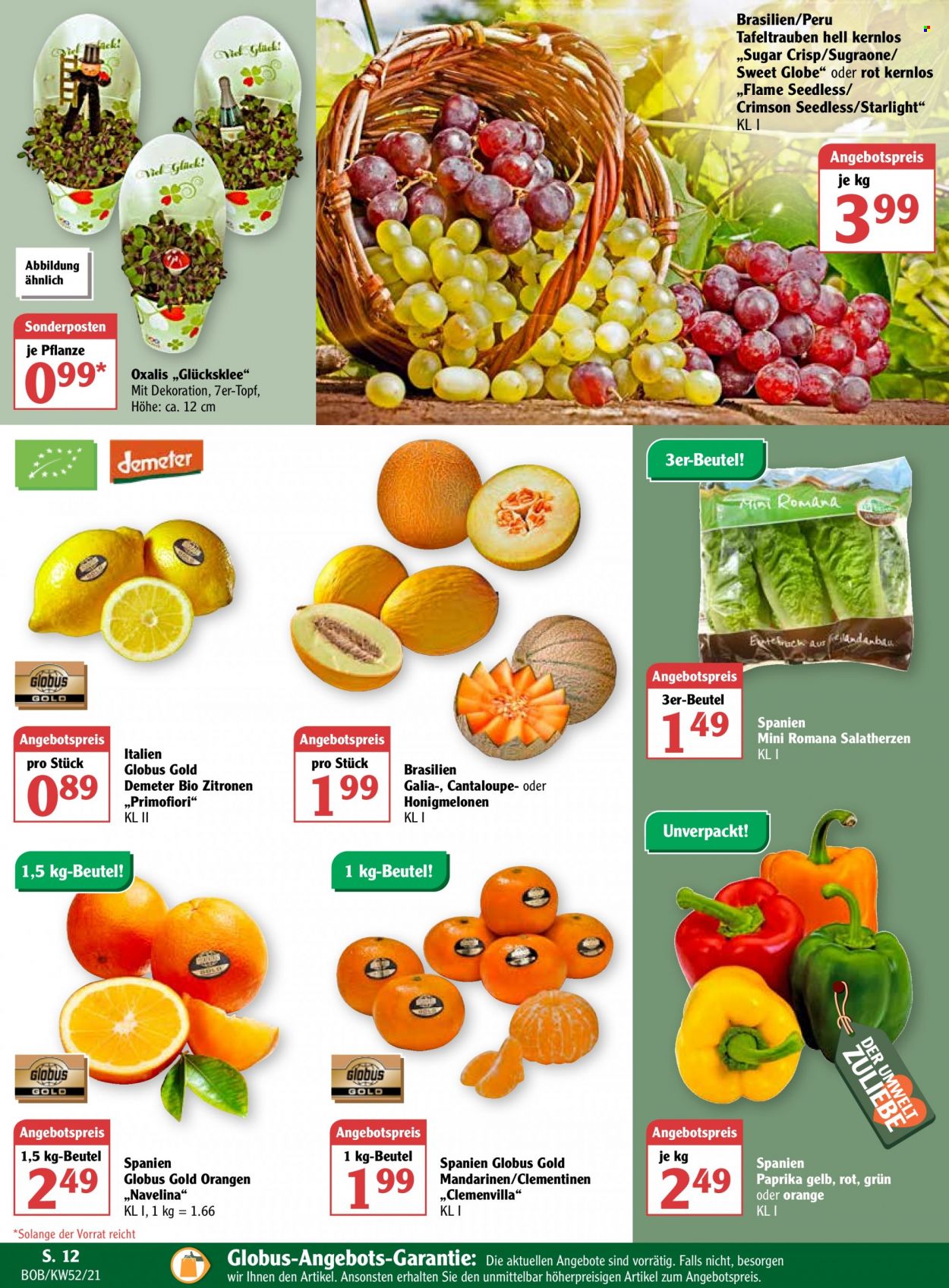 Globus Prospekte  - 27.12.2021 - 31.12.2021. Seite 12
