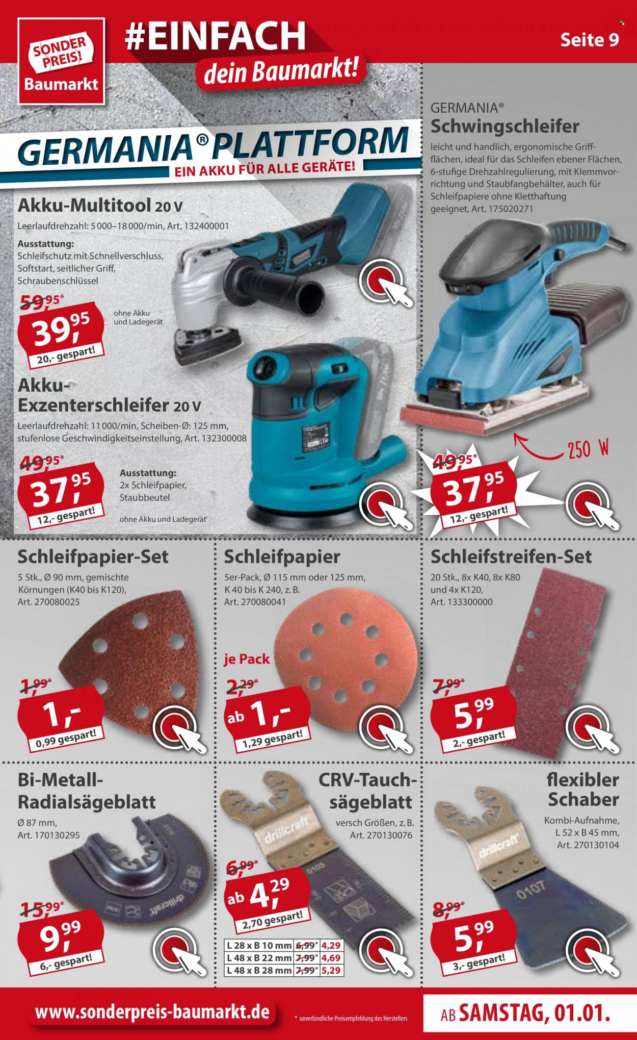 Sonderpreis-Baumarkt Prospekte  - 1.01.2022 - 7.01.2022. Seite 9
