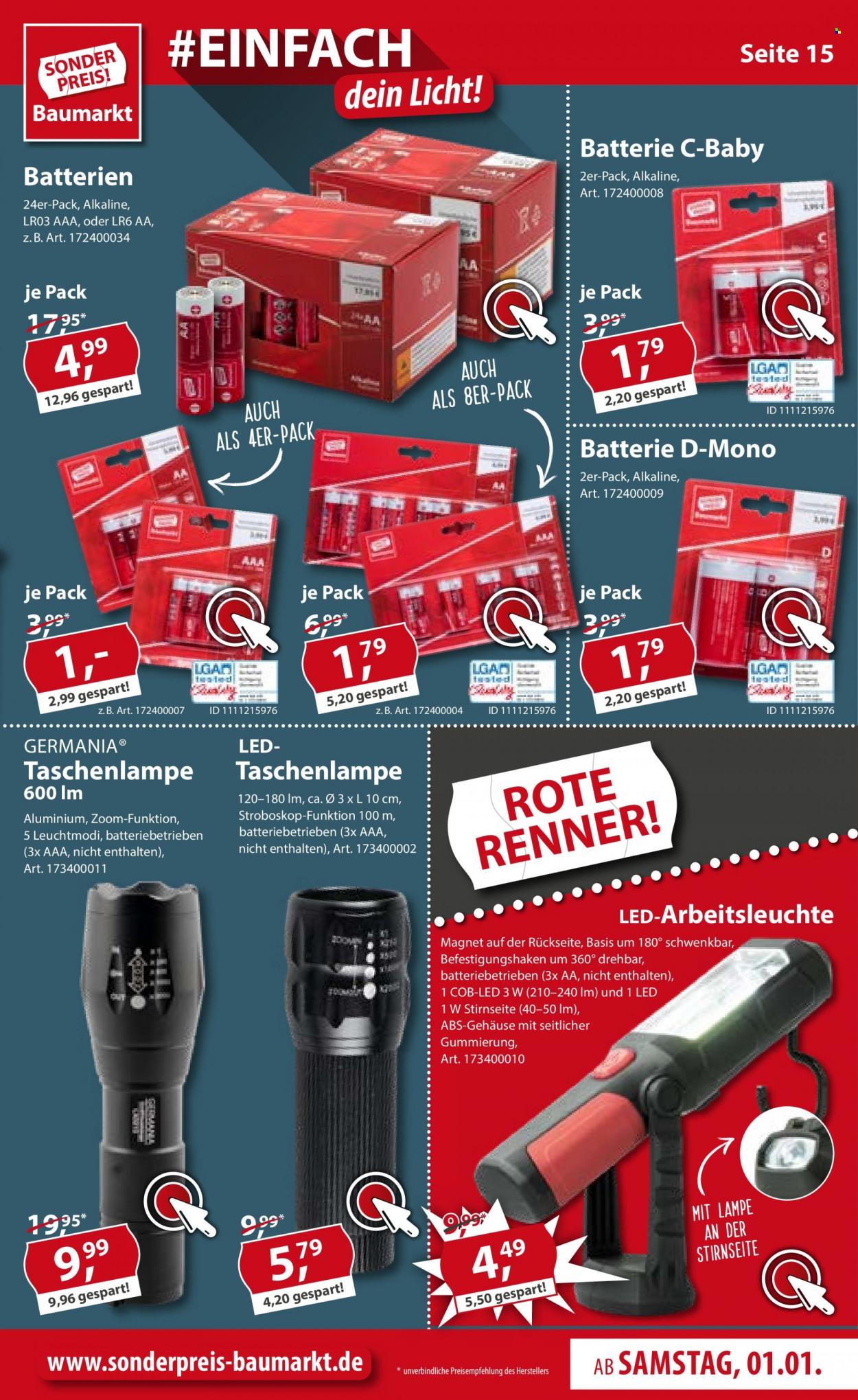 Sonderpreis-Baumarkt Prospekte  - 1.01.2022 - 7.01.2022. Seite 15
