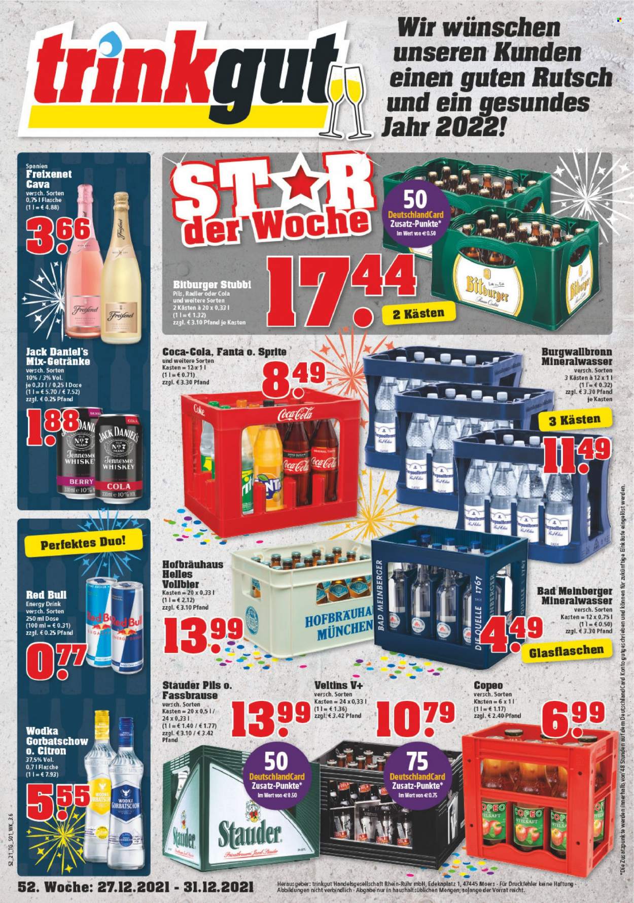 trinkgut Prospekte  - 27.12.2021 - 31.12.2021. Seite 1