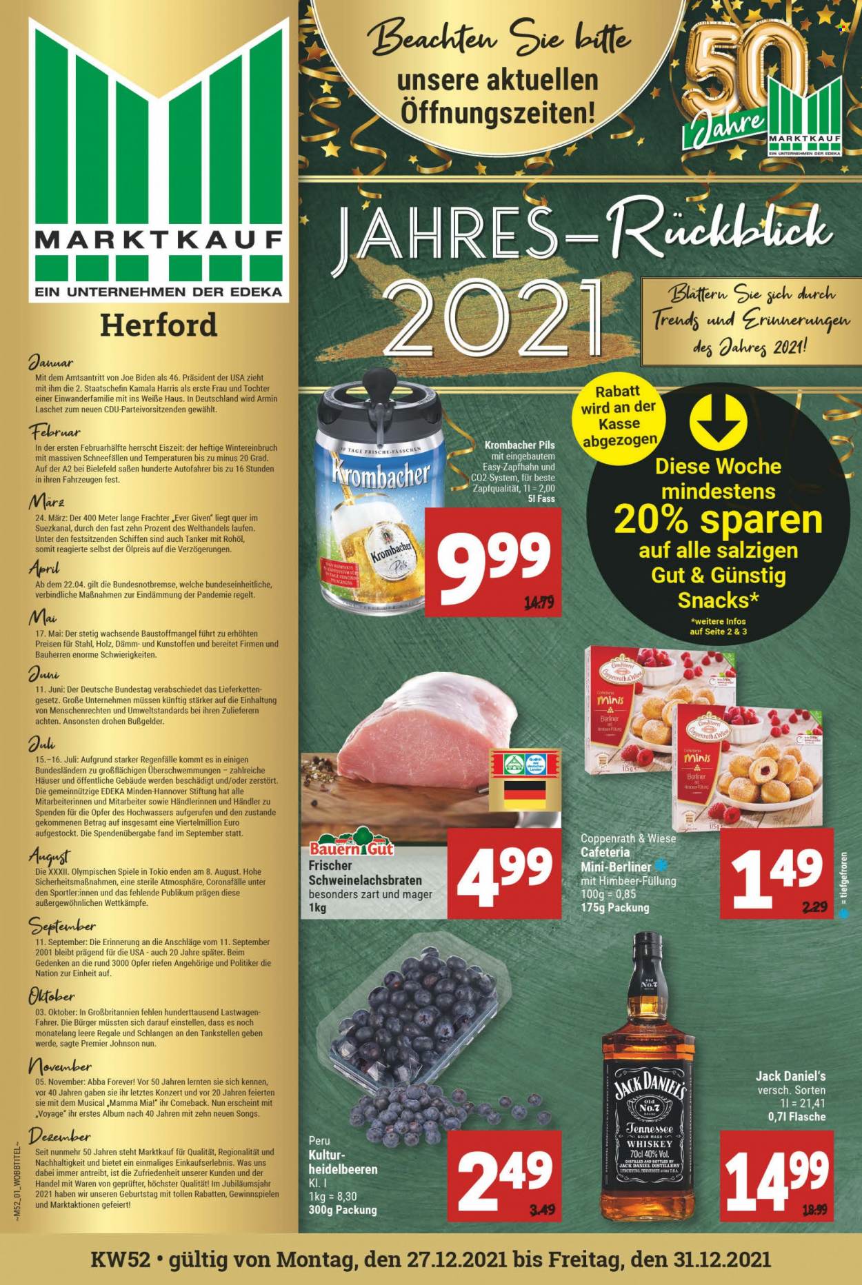 Marktkauf Prospekte  - 27.12.2021 - 31.12.2021. Seite 1