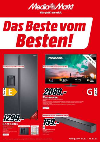 Prospekte MediaMarkt - 27.12.2021 - 31.12.2021.