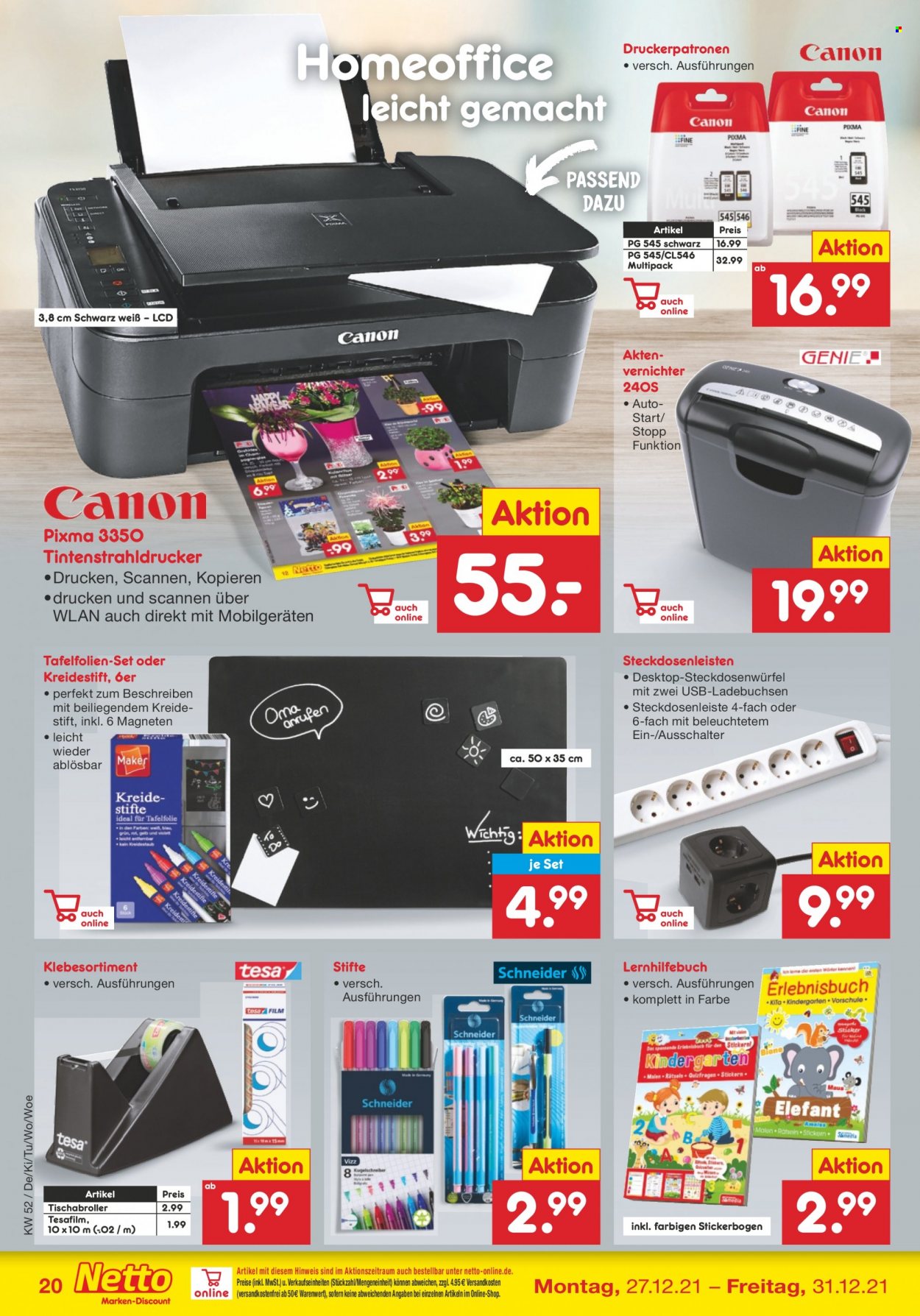 Netto Marken-Discount Prospekte  - 27.12.2021 - 31.12.2021. Seite 20
