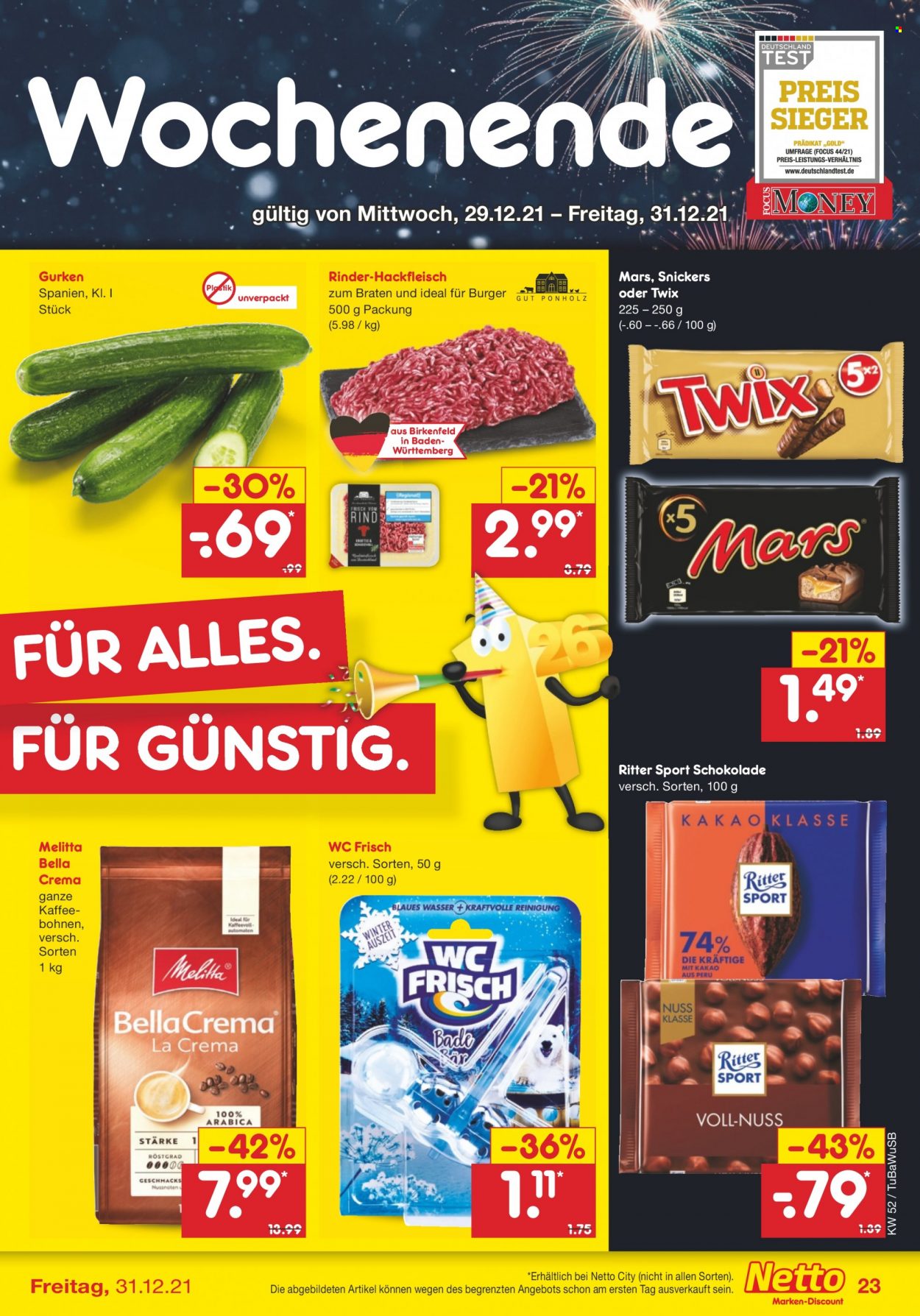 Netto Marken-Discount Prospekte  - 27.12.2021 - 31.12.2021. Seite 23