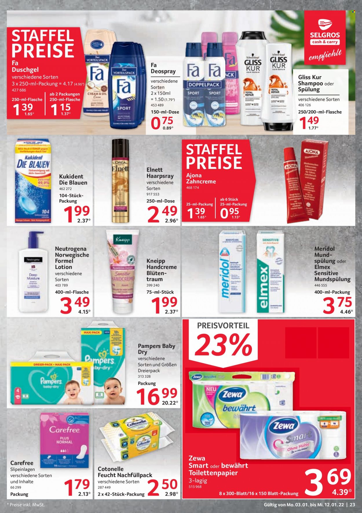 Selgros Prospekte  - 3.01.2022 - 12.01.2022. Seite 23