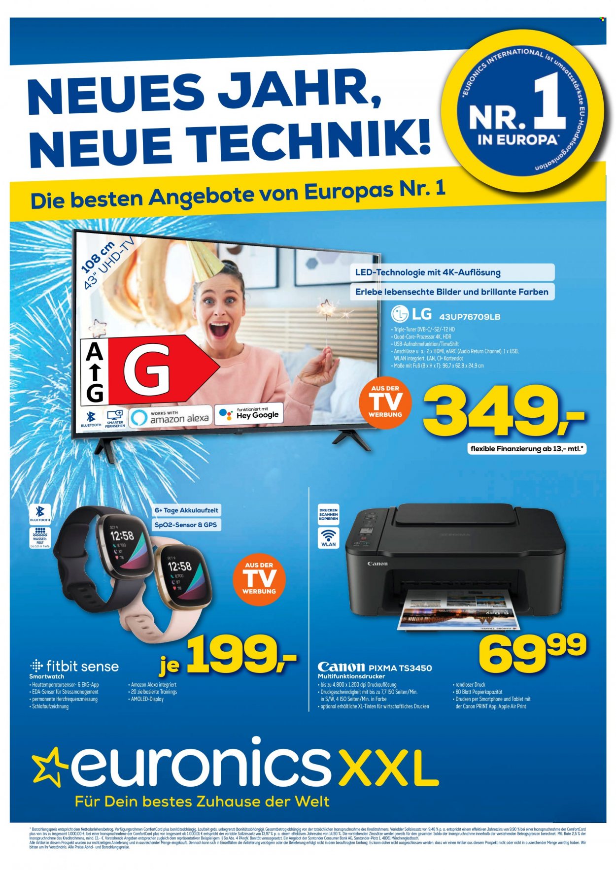 Euronics Prospekte  - 29.12.2021 - 4.01.2022. Seite 1