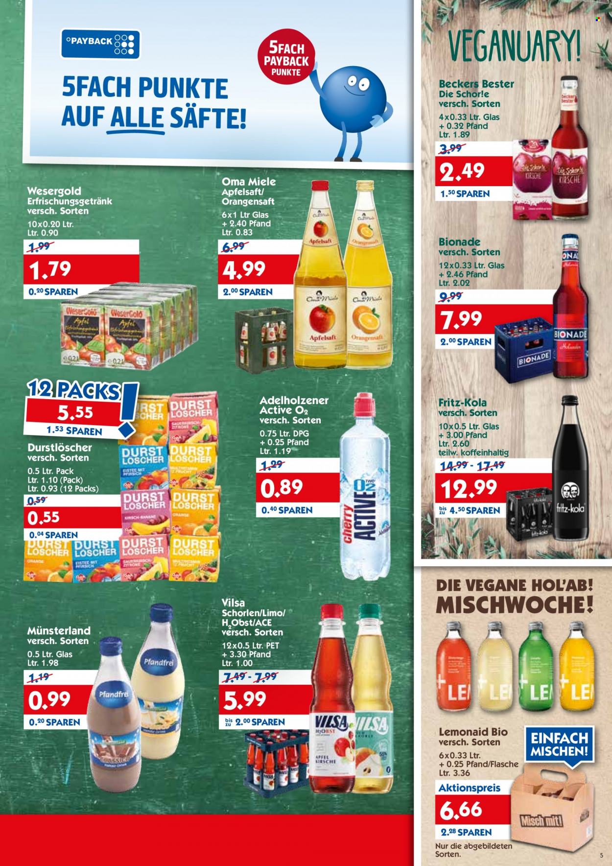 Hol'ab! Getränkemarkt Prospekte  - 3.01.2022 - 8.01.2022. Seite 5