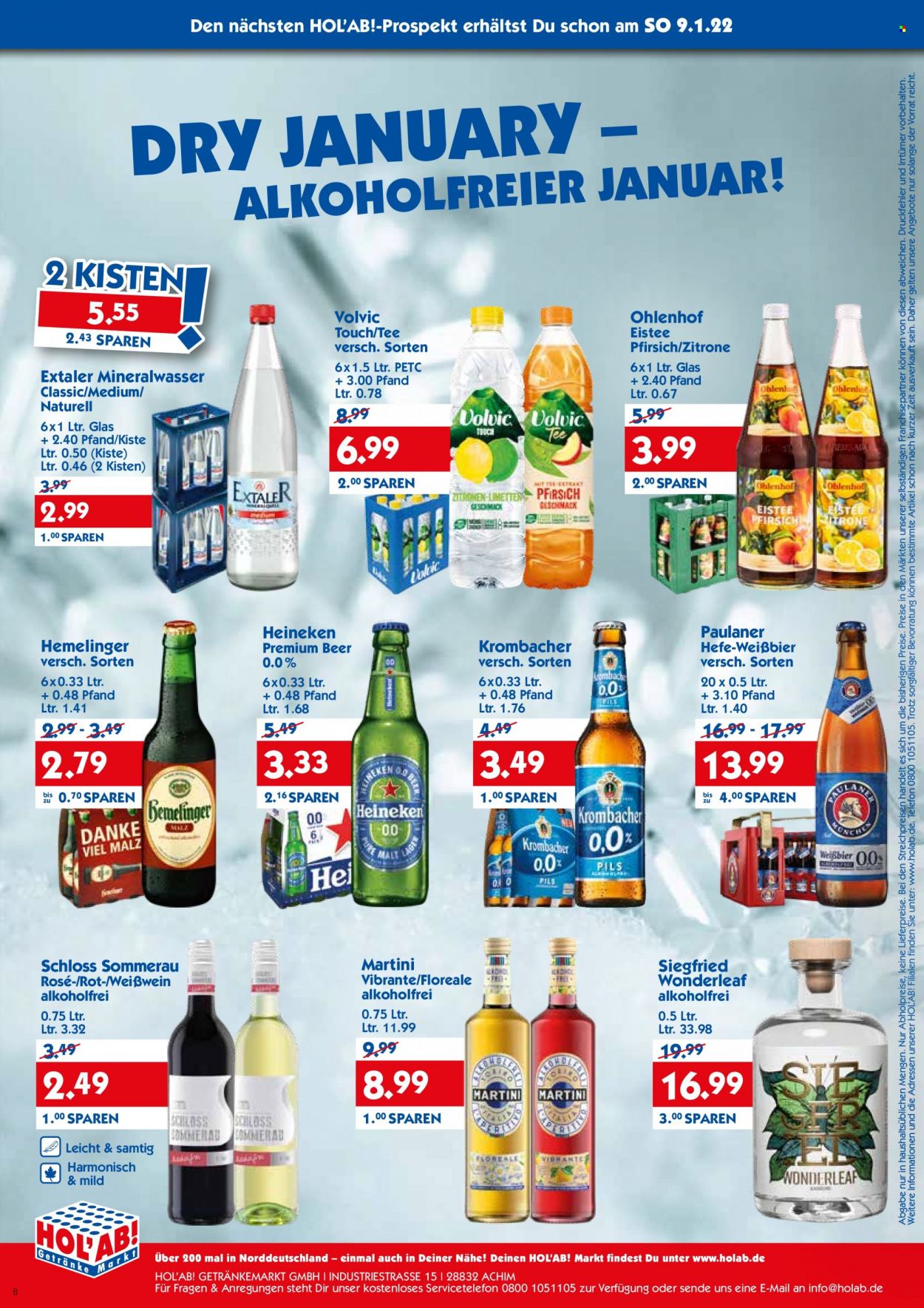 Hol'ab! Getränkemarkt Prospekte  - 3.01.2022 - 8.01.2022. Seite 8