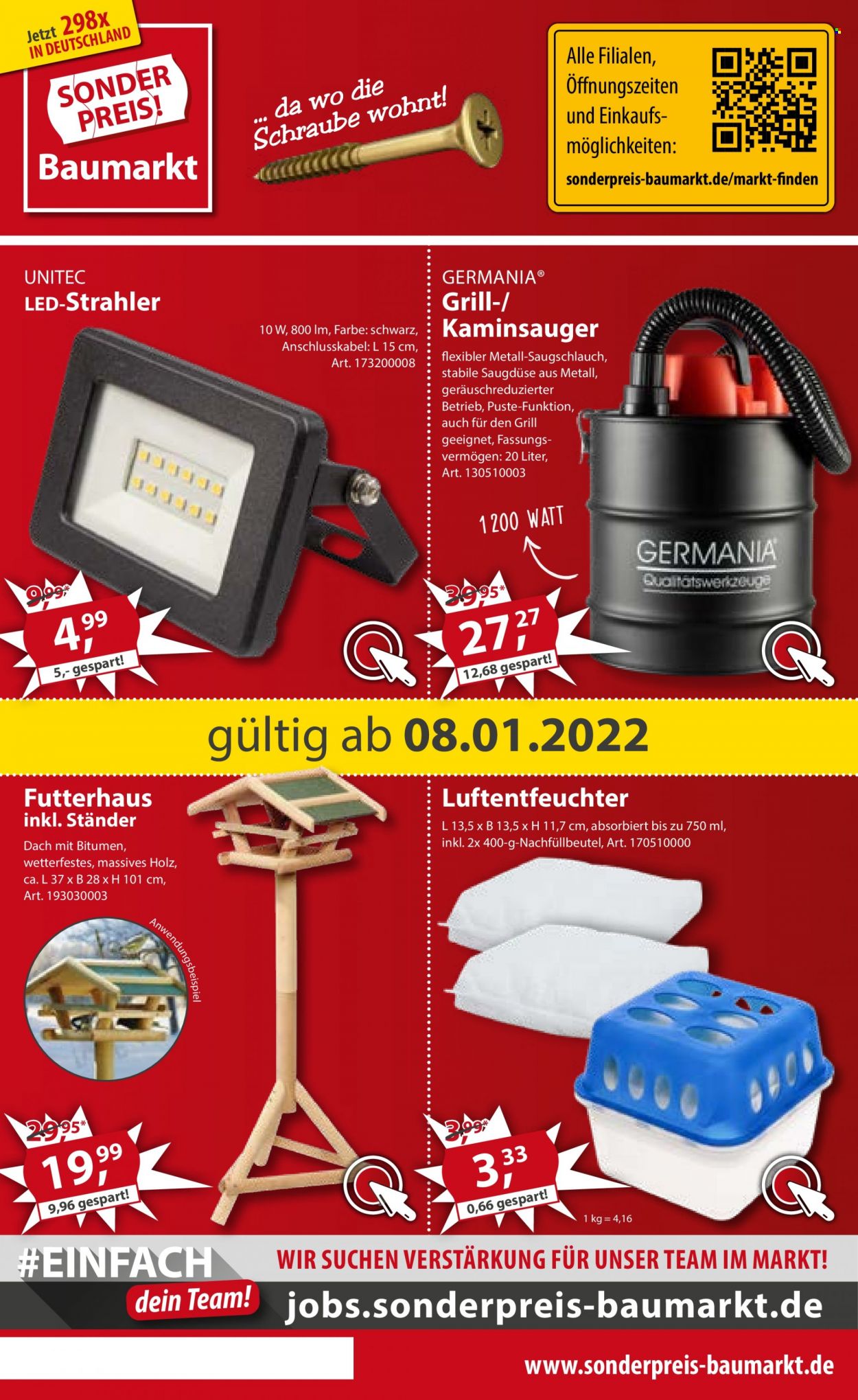 Sonderpreis-Baumarkt Prospekte  - 8.01.2022 - 14.01.2022. Seite 1