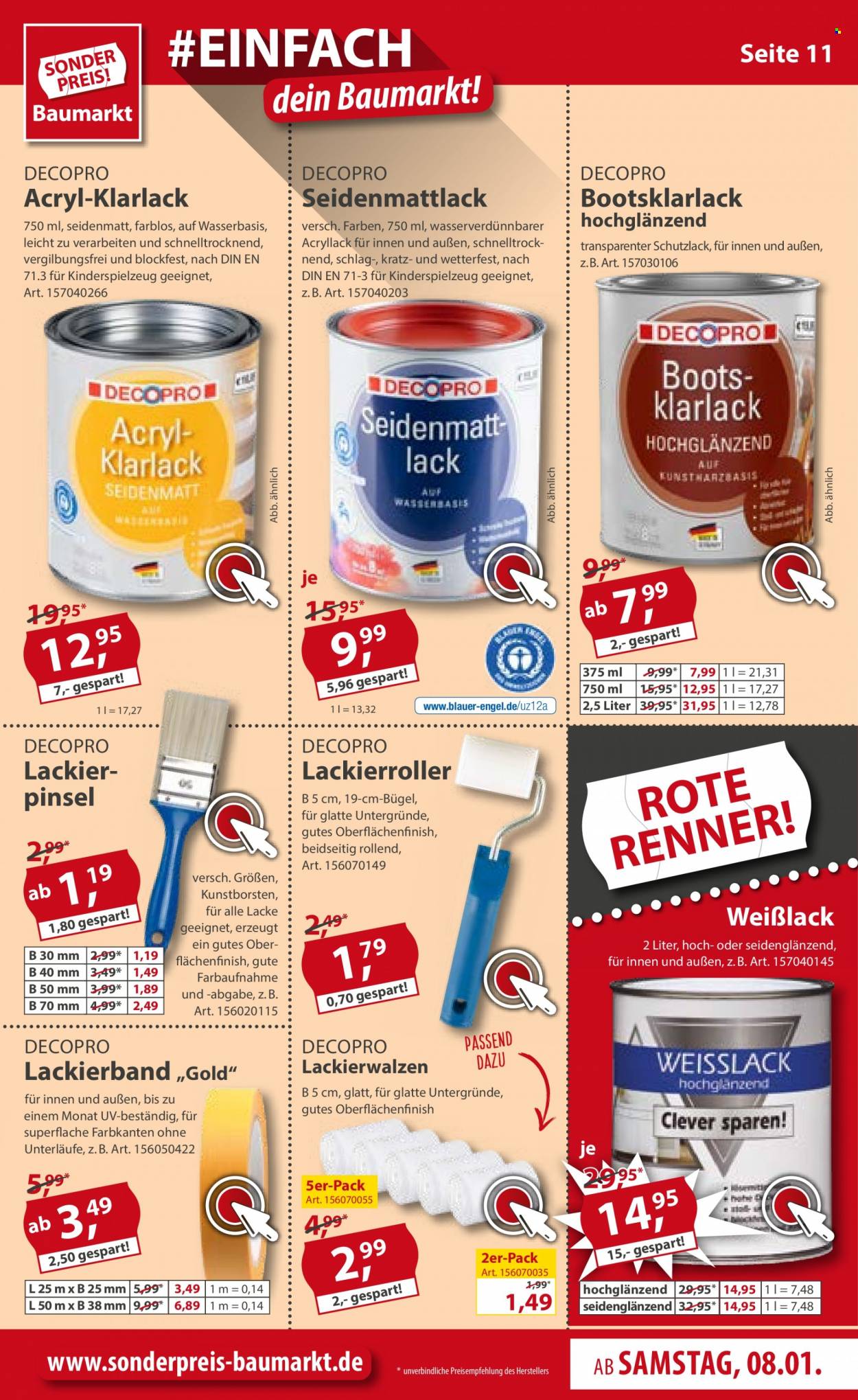 Sonderpreis-Baumarkt Prospekte  - 8.01.2022 - 14.01.2022. Seite 11
