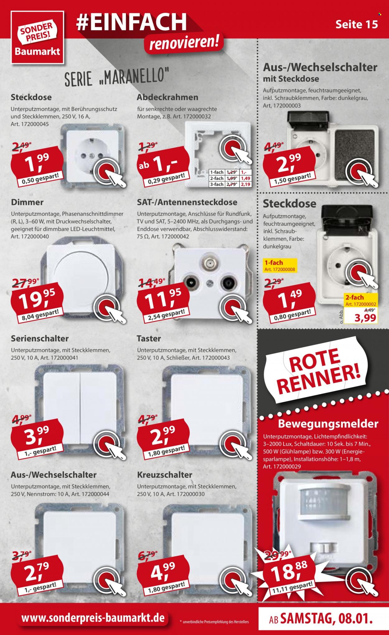 Sonderpreis-Baumarkt Prospekte  - 8.01.2022 - 14.01.2022. Seite 15