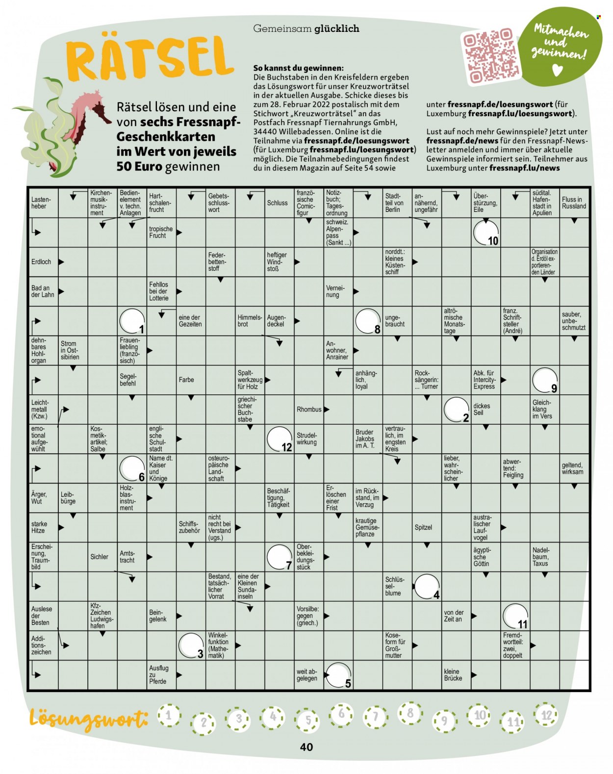 Fressnapf Prospekte  - 2.01.2022 - 28.02.2022. Seite 40