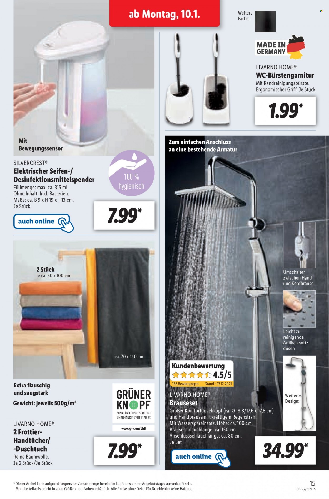 Lidl Prospekte  - 10.01.2022 - 15.01.2022. Seite 15