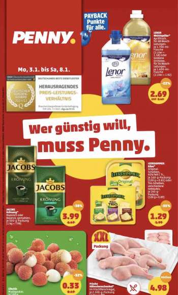 Prospekte Penny - 3.01.2022 - 8.01.2022.