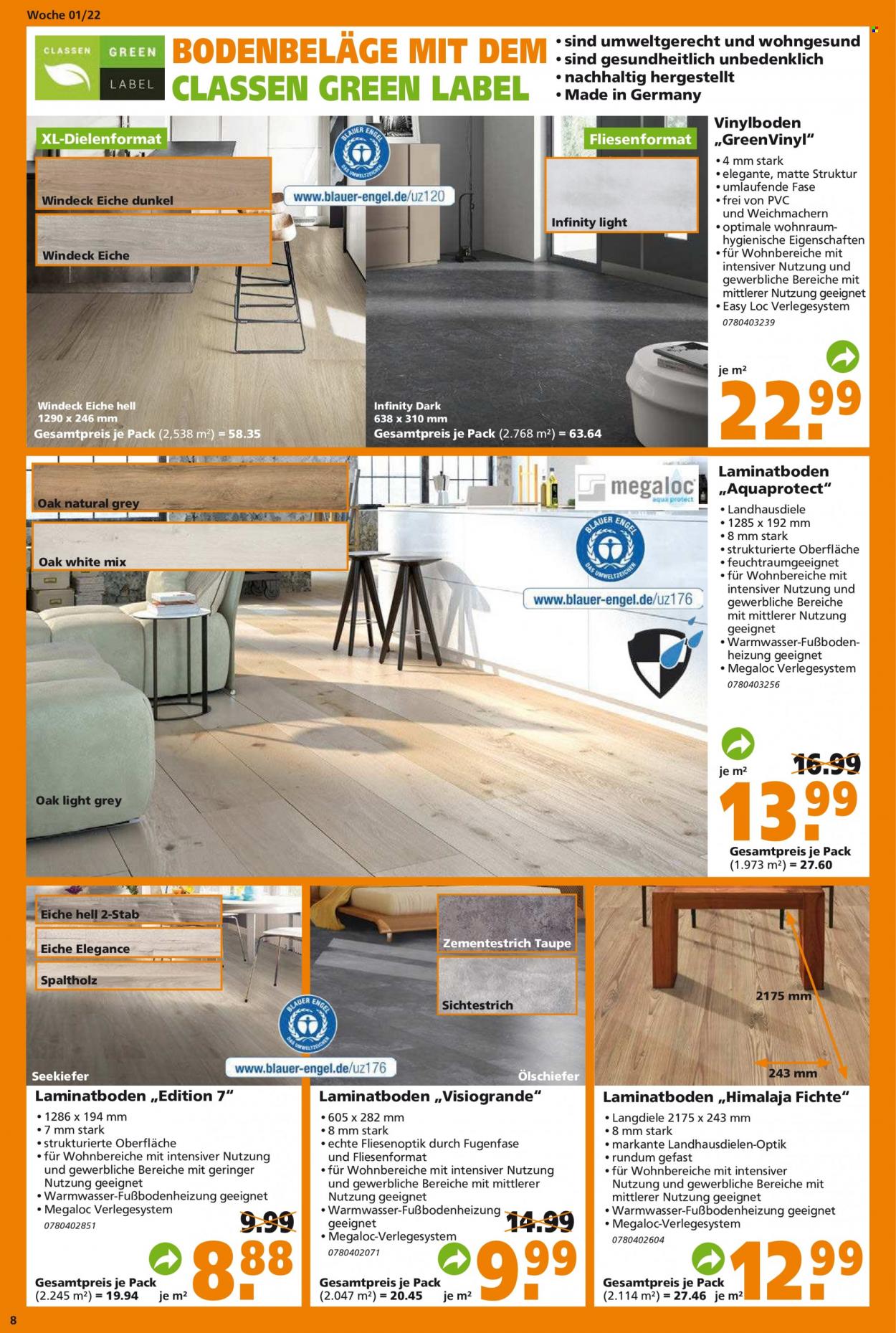 Globus Baumarkt Prospekte  - 3.01.2022 - 8.01.2022. Seite 8