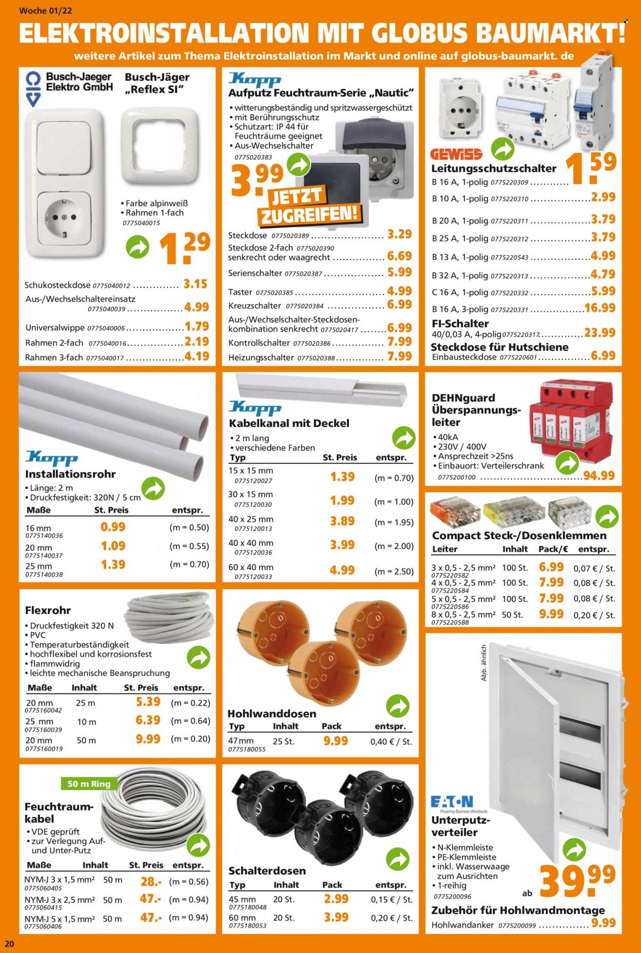 Globus Baumarkt Prospekte  - 3.01.2022 - 8.01.2022. Seite 20