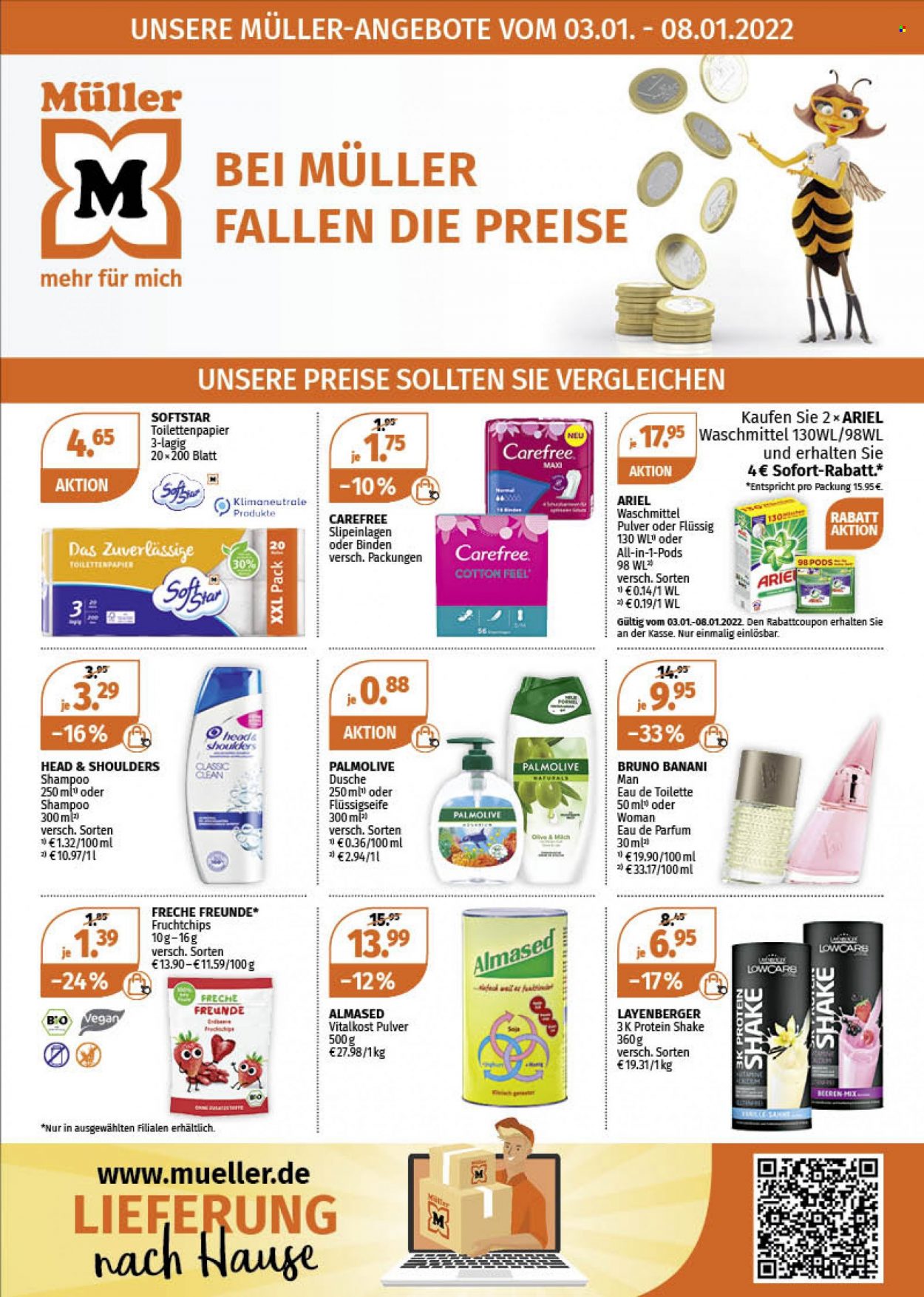 Müller Prospekte  - 3.01.2022 - 8.01.2022. Seite 1