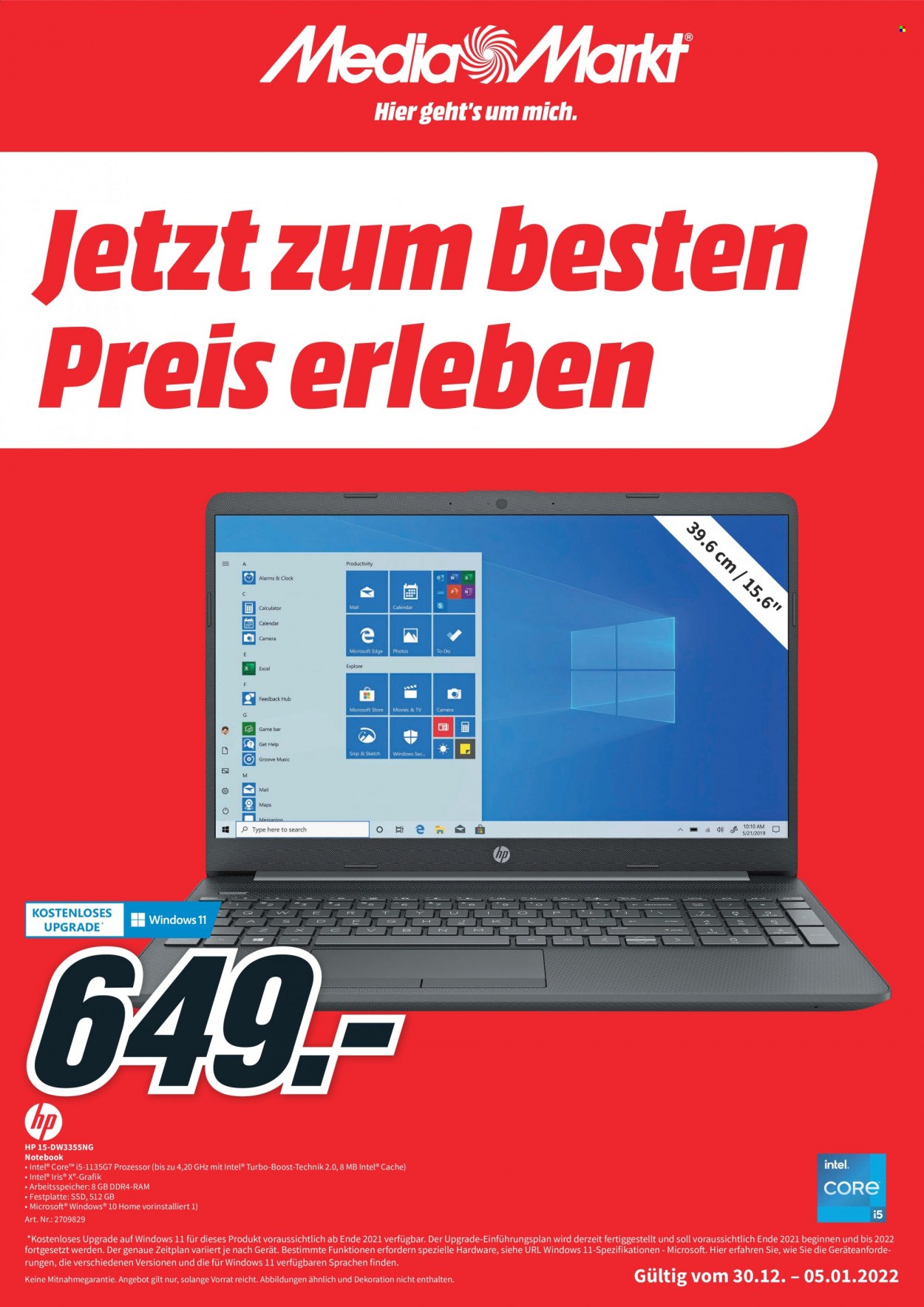 MediaMarkt Prospekte  - 30.12.2021 - 5.01.2022. Seite 1
