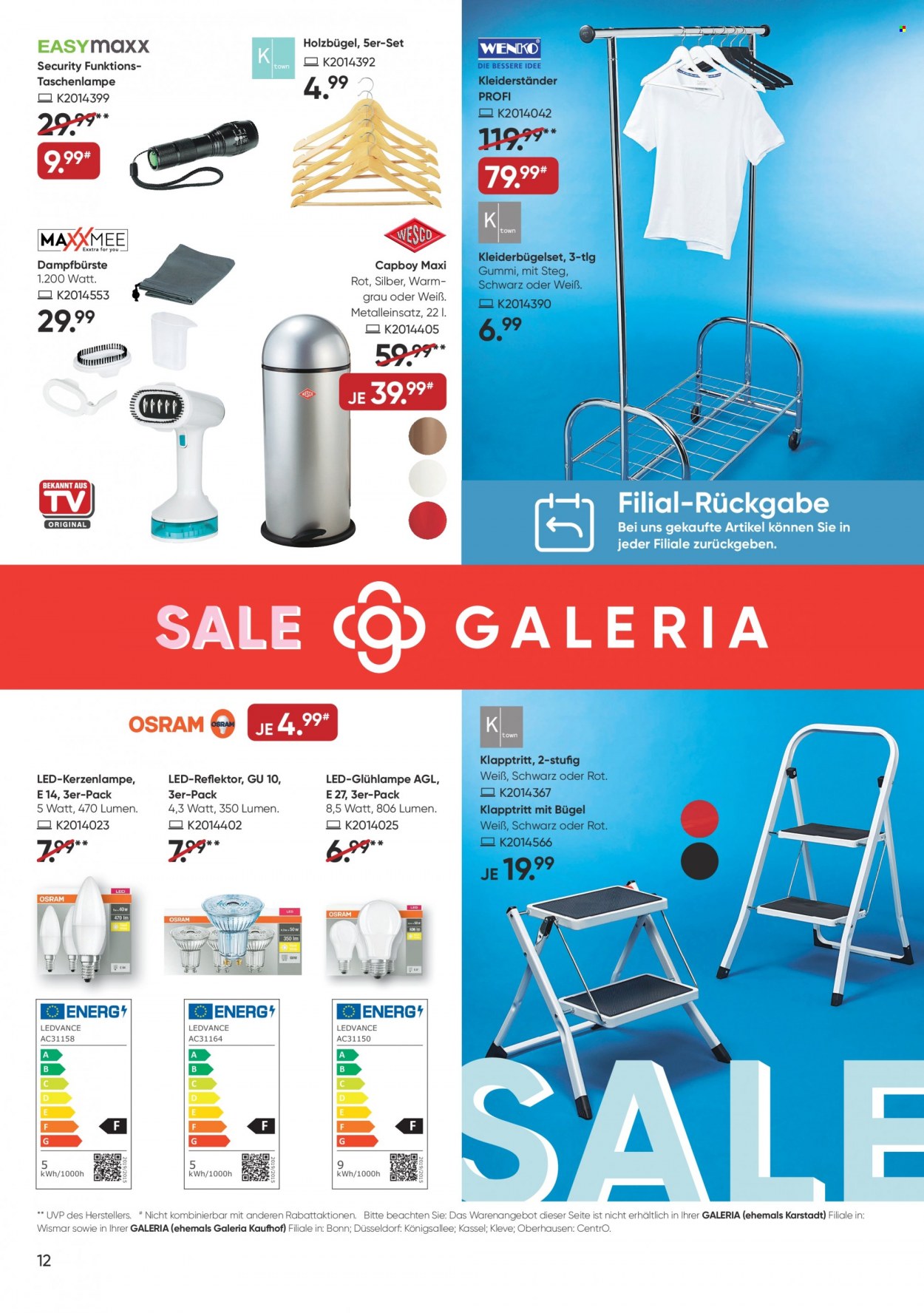GALERIA Karstadt Kaufhof Prospekte  - 3.01.2022 - 9.01.2022. Seite 12