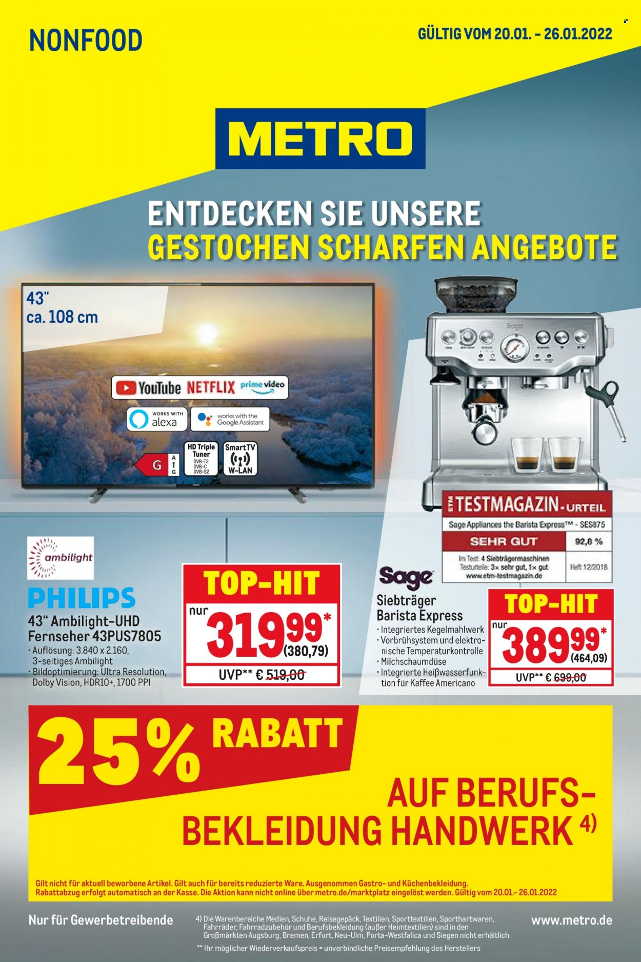 Metro Prospekte  - 20.01.2022 - 26.01.2022. Seite 1