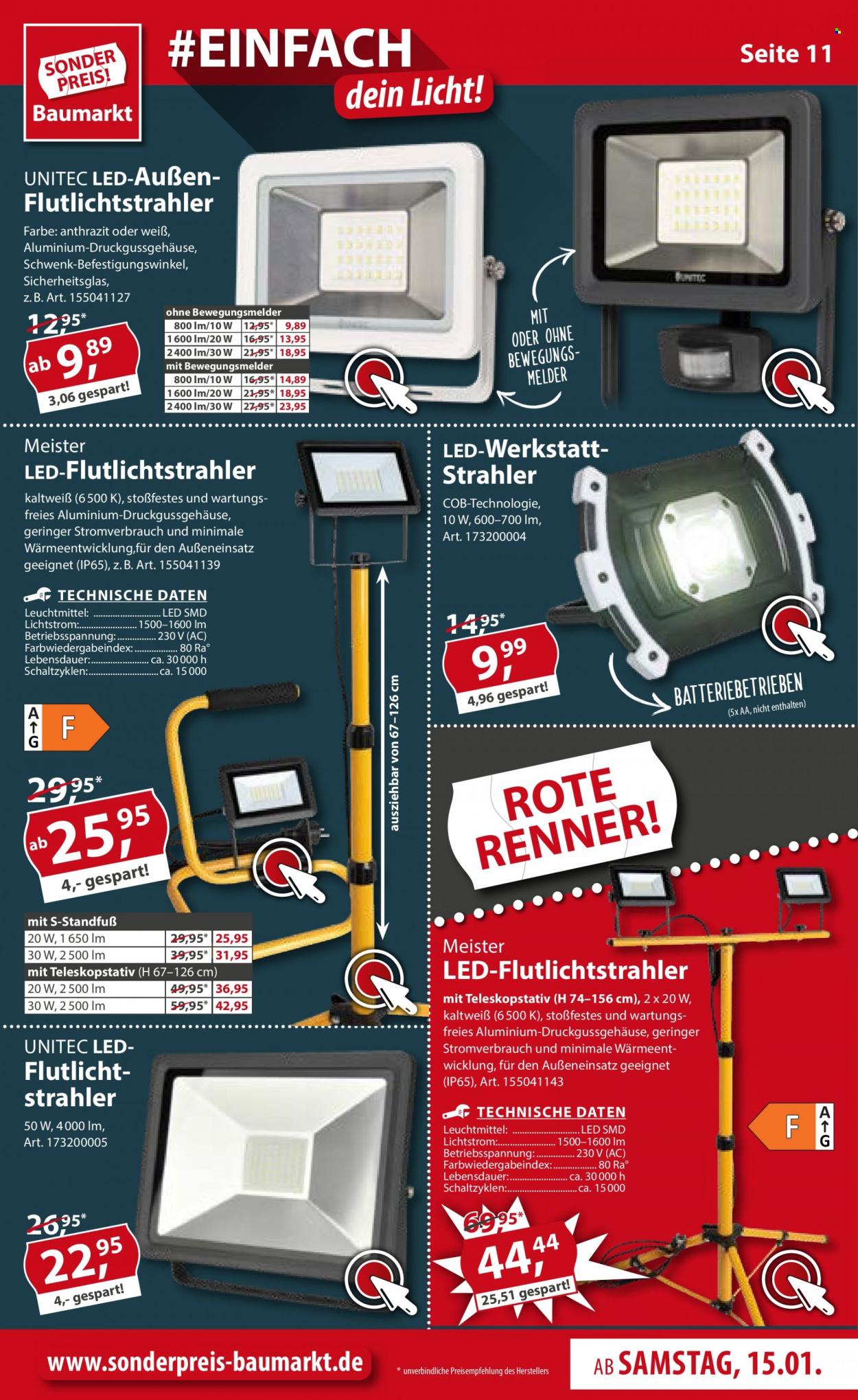 Sonderpreis-Baumarkt Prospekte  - 15.01.2022 - 21.01.2022. Seite 11