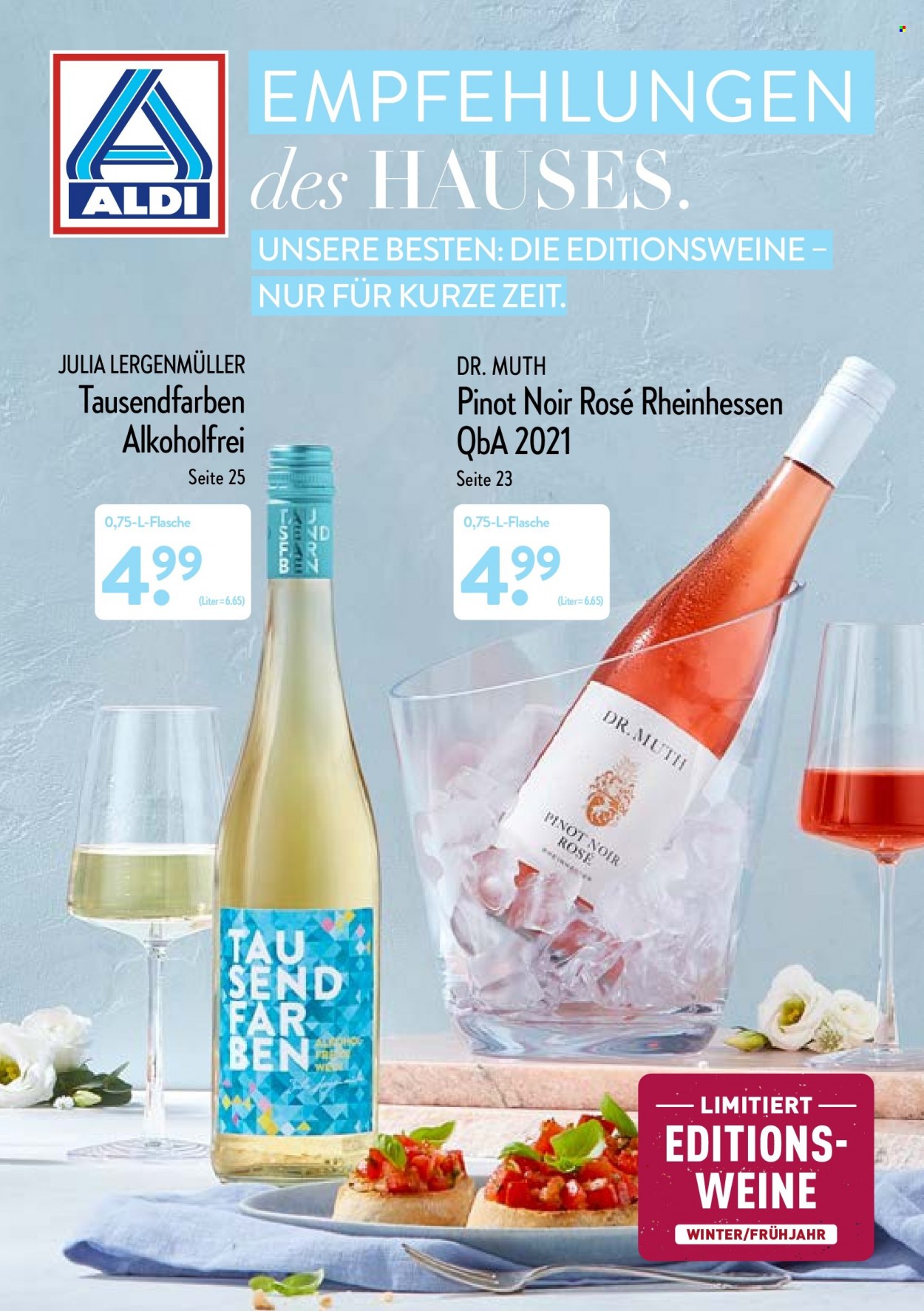 thumbnail - Prospekte ALDI Nord - Produkte in Aktion - Wein, Spätburgunder, Pinot Noir. Seite 1.