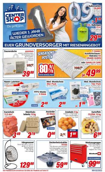 Prospekte CENTERSHOP - 10.01.2022 - 15.01.2022.