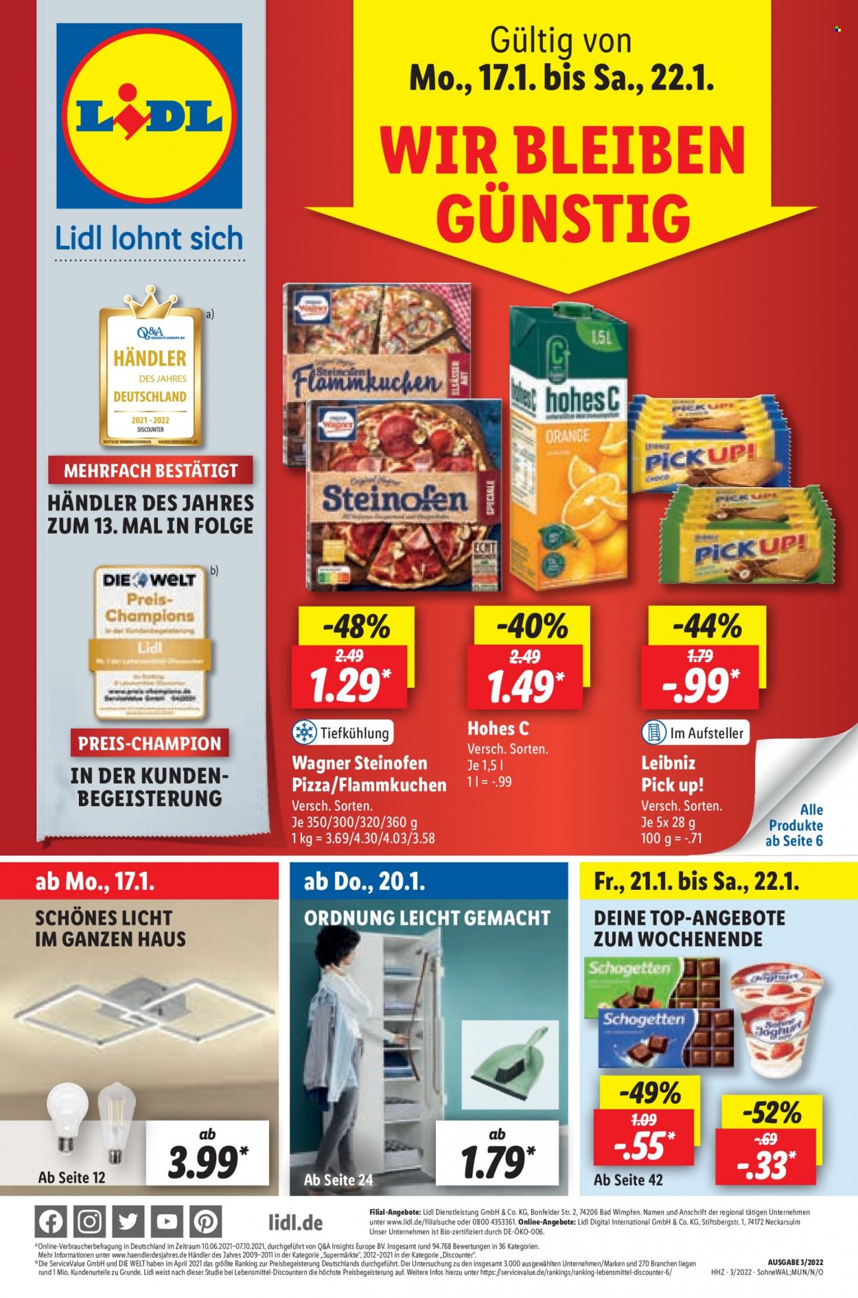 Lidl Prospekte  - 17.01.2022 - 22.01.2022. Seite 1