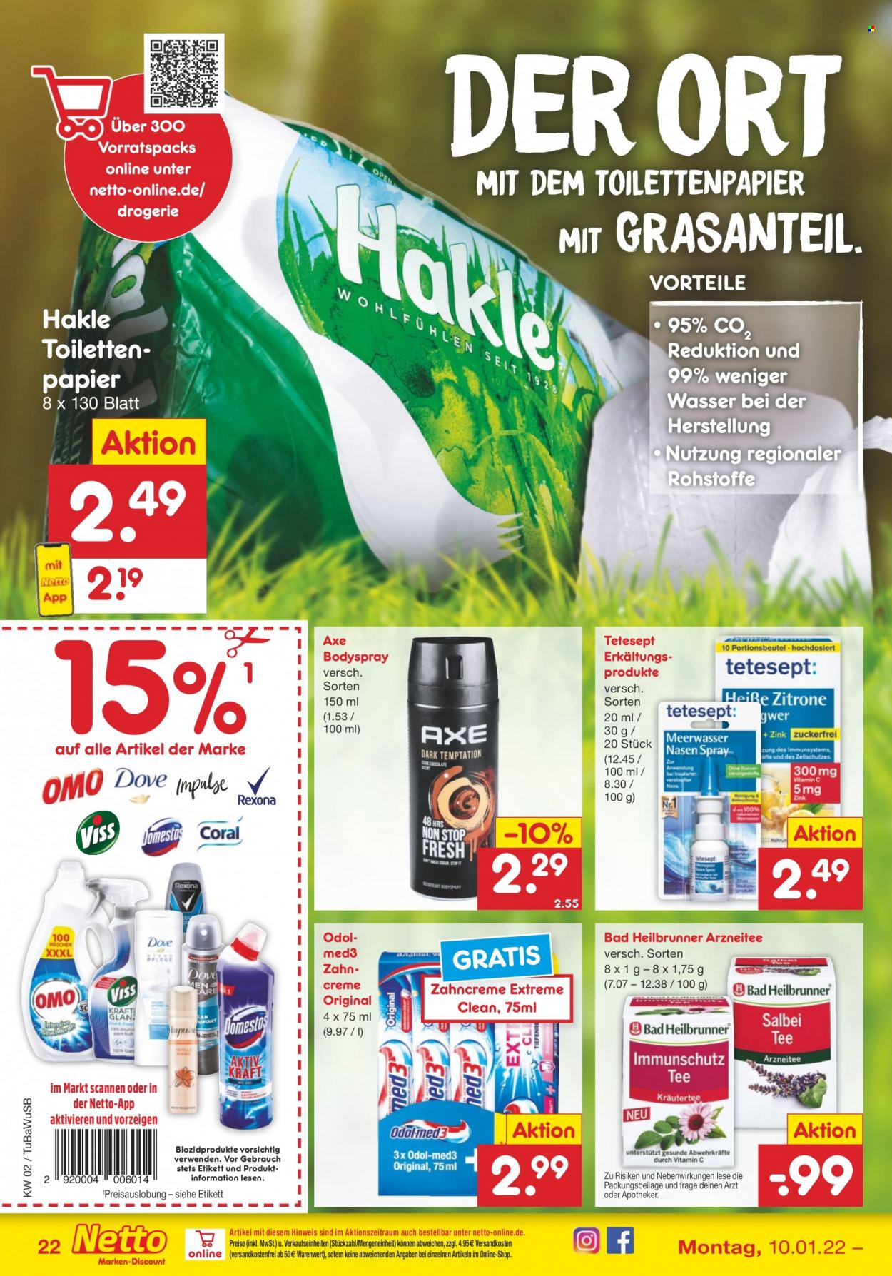 Netto Marken-Discount Prospekte  - 10.01.2022 - 15.01.2022. Seite 22