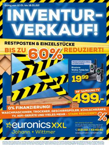 Prospekte Euronics - 12.01.2022 - 18.01.2022.
