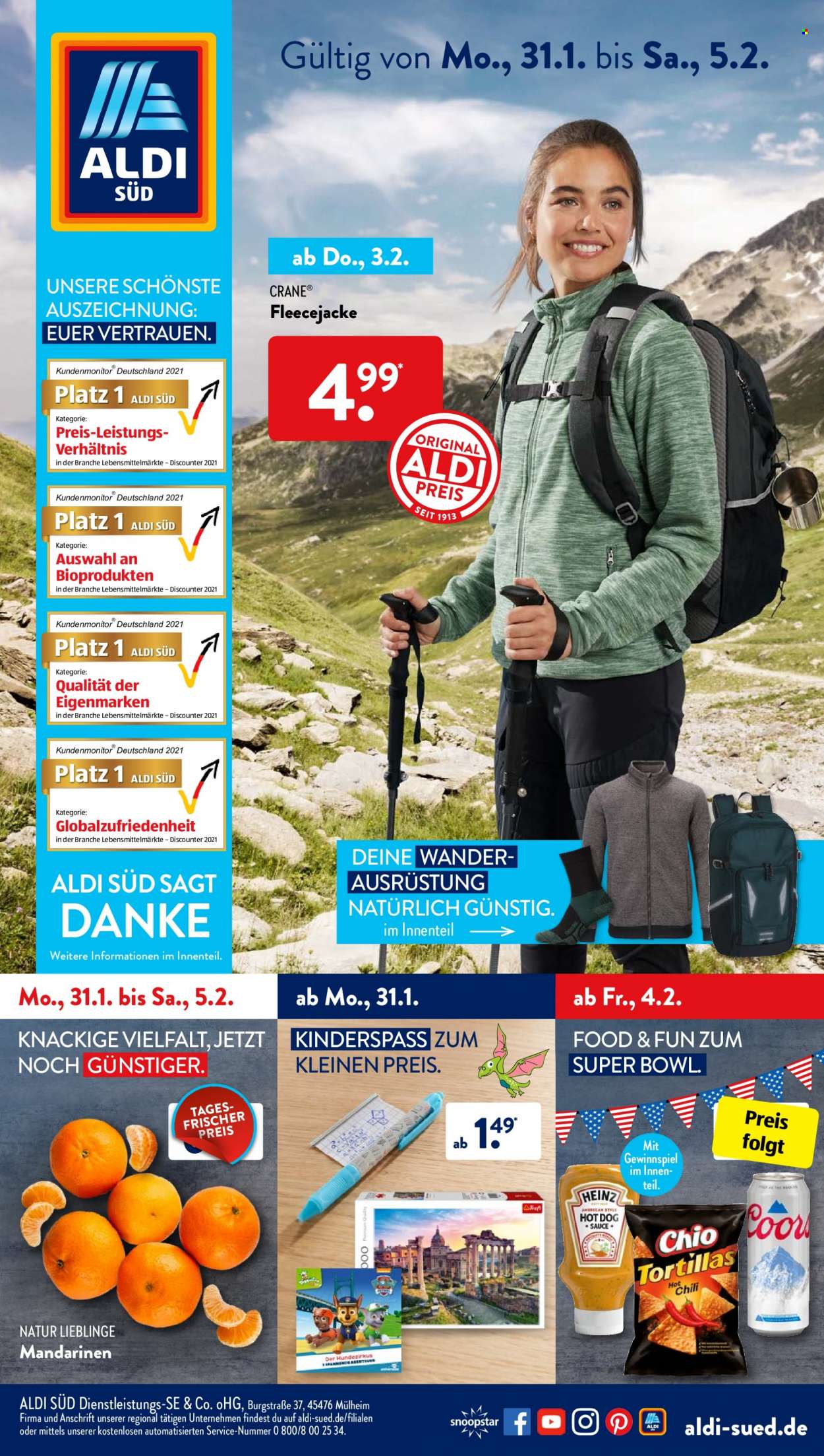 ALDI SÜD Prospekte  - 31.01.2022 - 5.02.2022. Seite 1