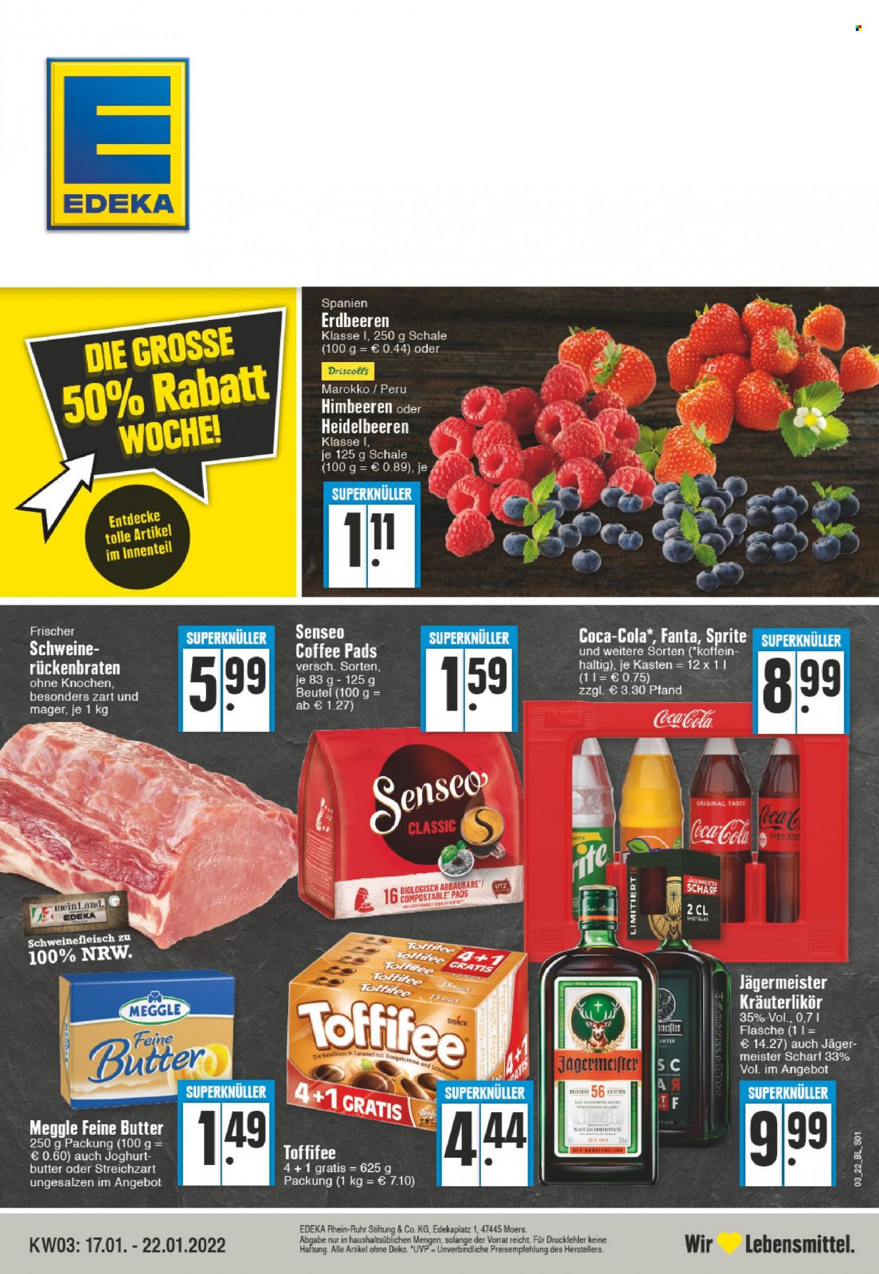 Edeka Prospekte  - 17.01.2022 - 22.01.2022. Seite 1